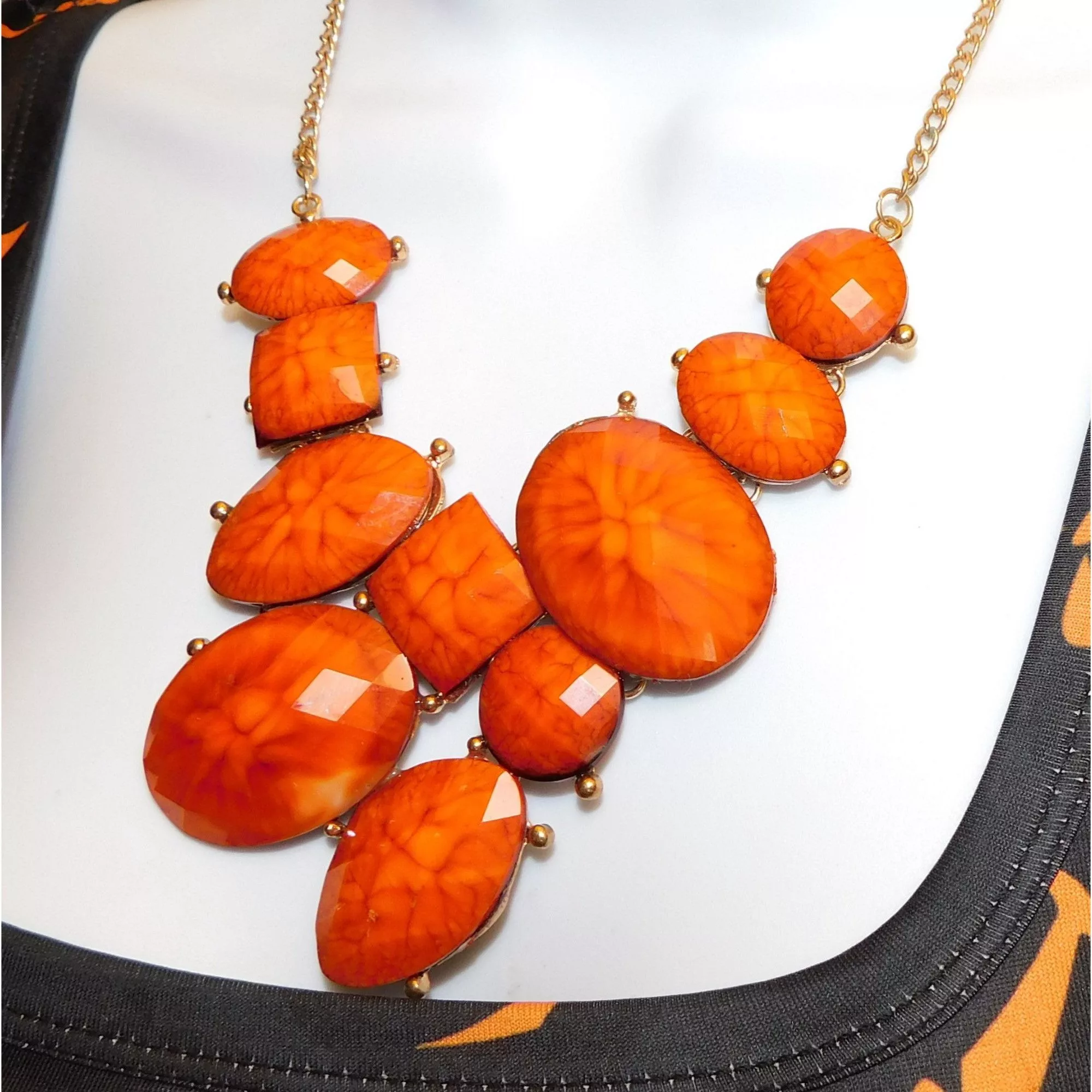 Other Necklaces Other Acrylic Lava Statement Necklace Multi