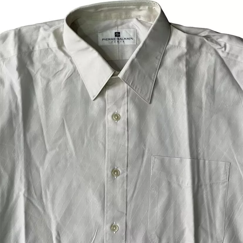 Balmain Shirts Button Ups 🔥ACCEPTOFFERS🔥Pierre Balmain Paris Shirts Button Ups Vintage White Luxury