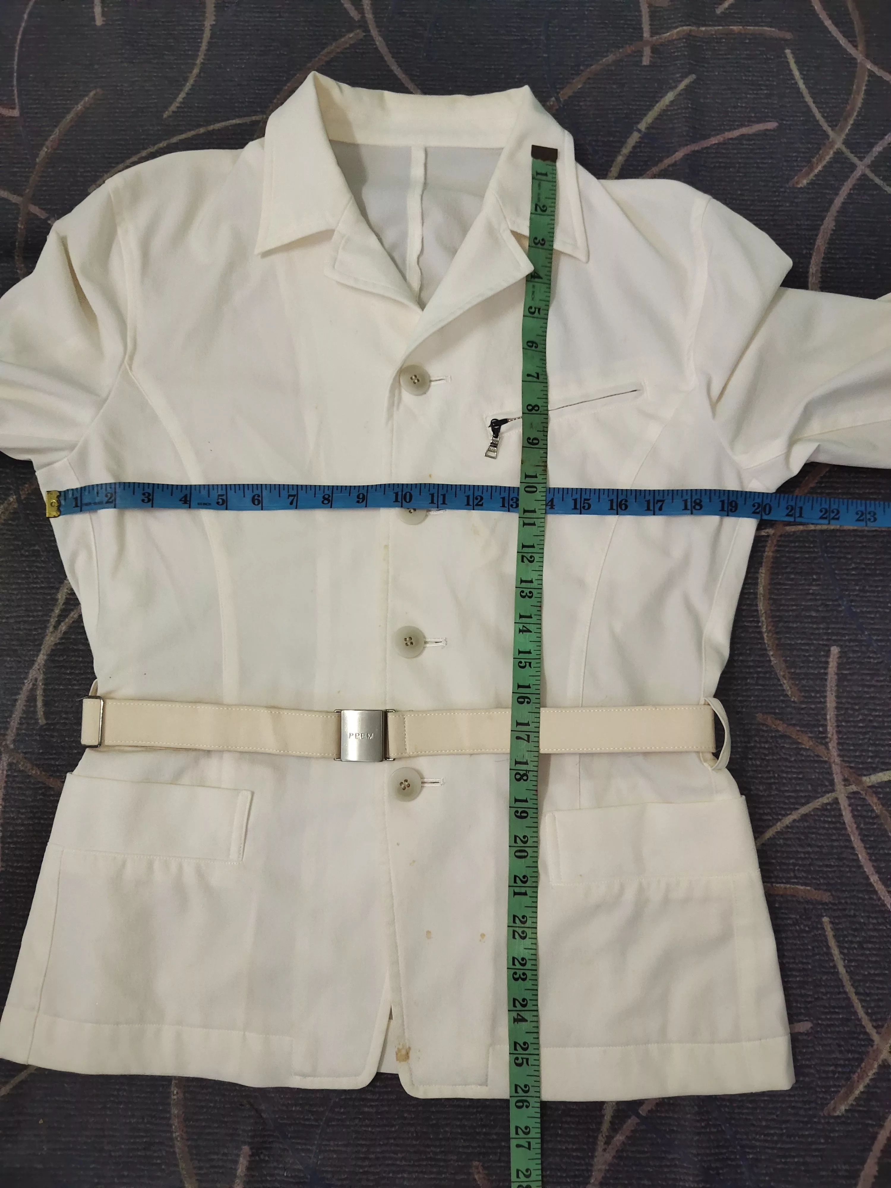 PPFM Light Jackets PPFM White Button Up Jacket