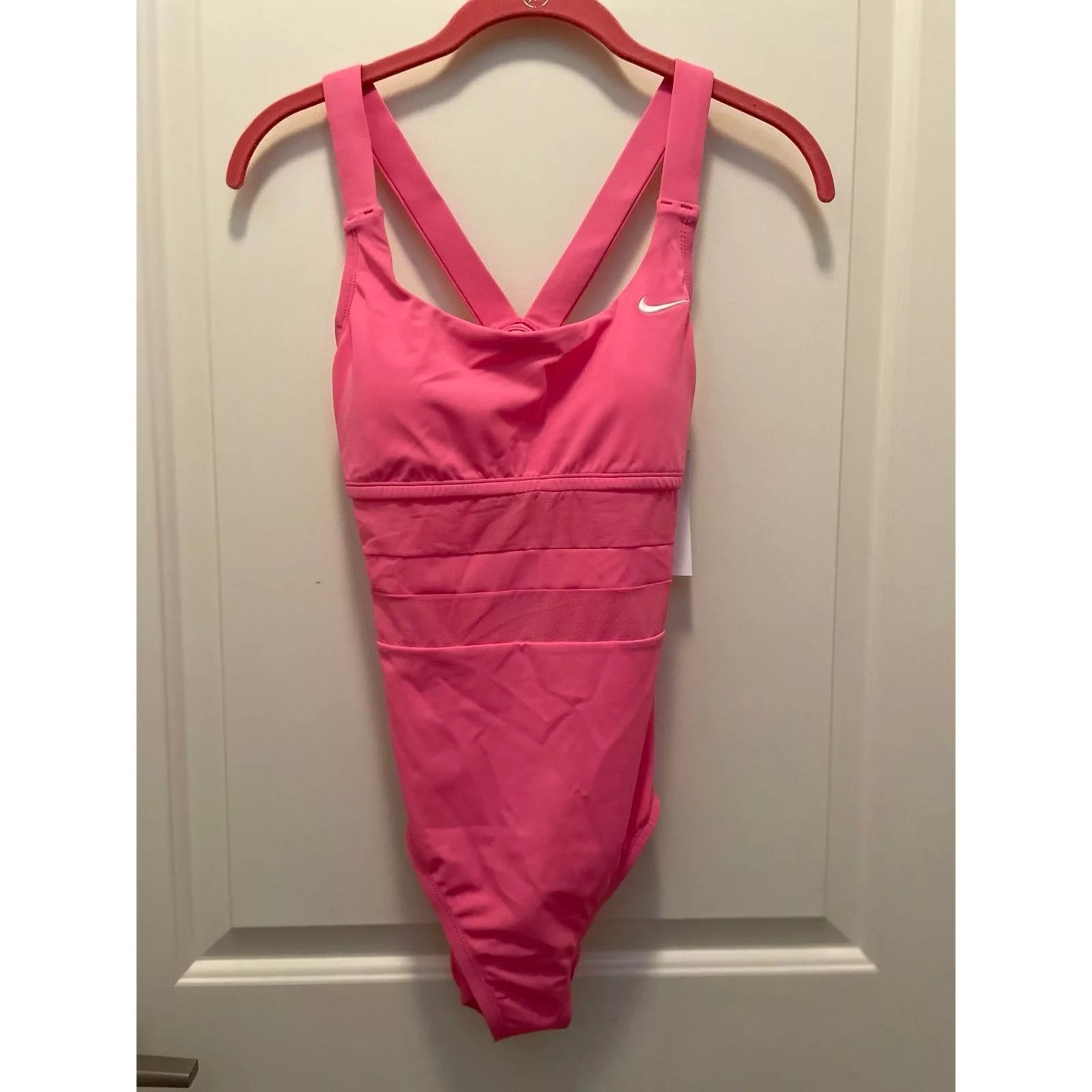 Nike Miscellaneous Nike Bathing Suit- One Piece with Mesh Panels - Size Small Pink