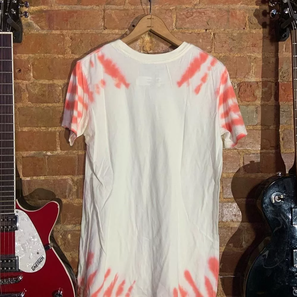 Designer Short Sleeve T Shirts Designer Pink Floyd medium white & red tiedye graphic T-shirt