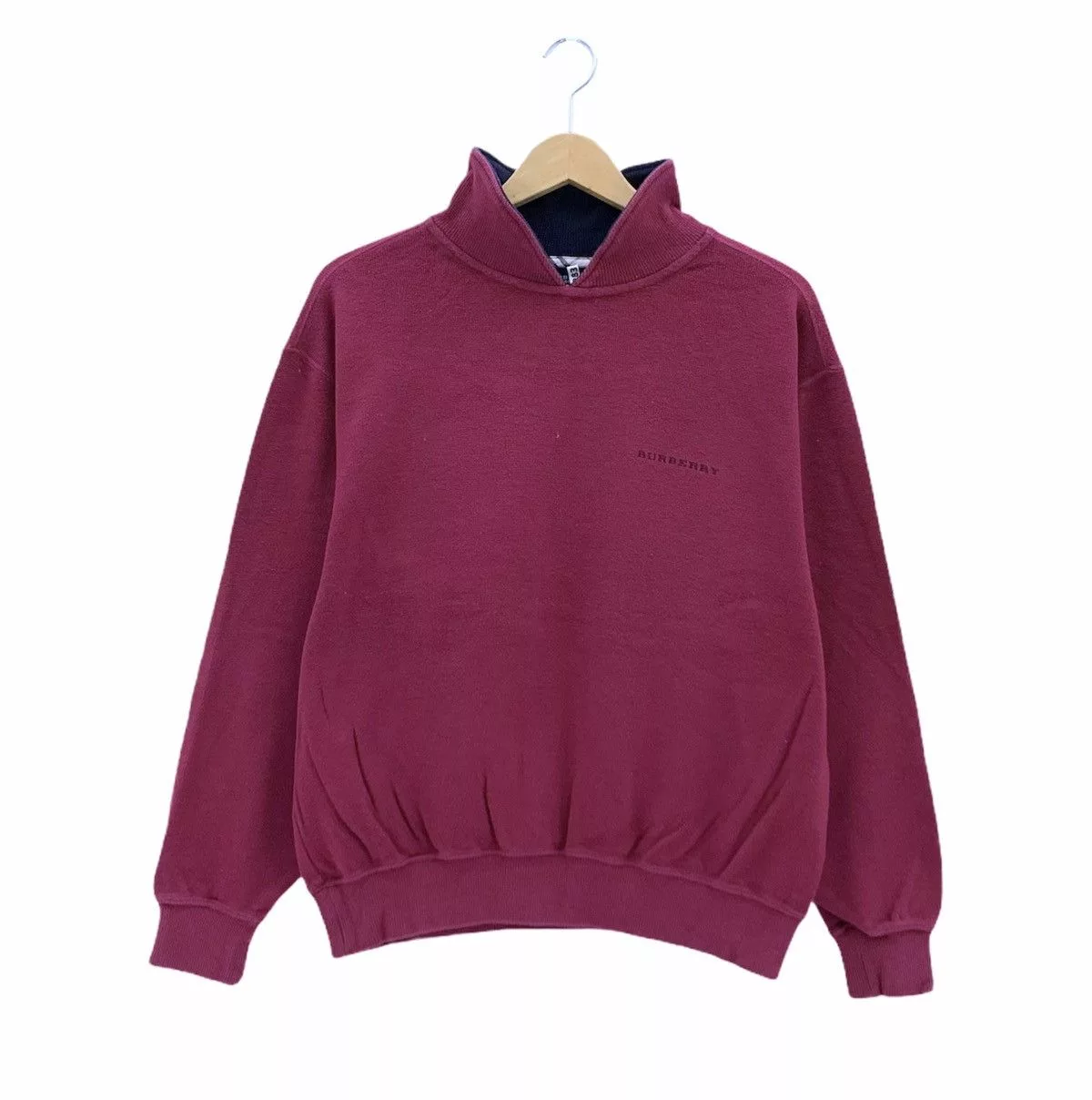 Burberry Sweatshirts Nice! Burberry Golf Small Spell Out Turtleneck Sweatshirt Purple