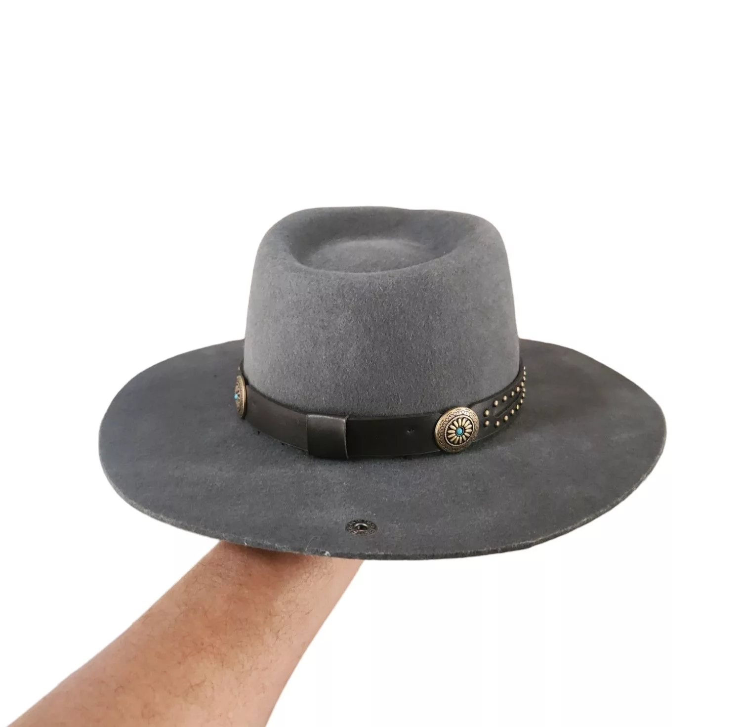 Other Hats Other Peter Grimm Apache Hat Gray wide stiff brim style S/M Vintage