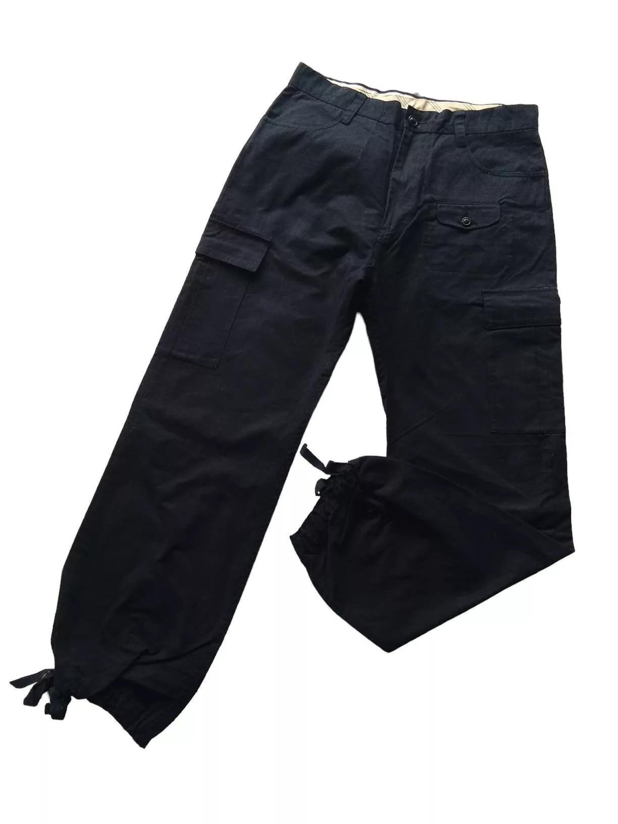 Designer Sweatpants Joggers Designer × Issey Miyake × Japanese Brand Issey Miyake Sanao KuwaharaMulti Pocket Black Cargo 🔥