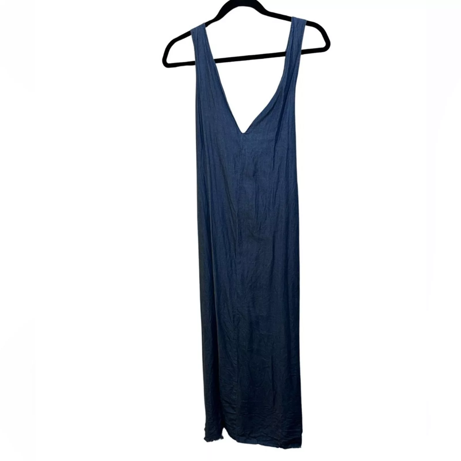Zara Mini Dresses Zara Trf Chambray Midi Maxi Dress Snap Button Side Size M Blue