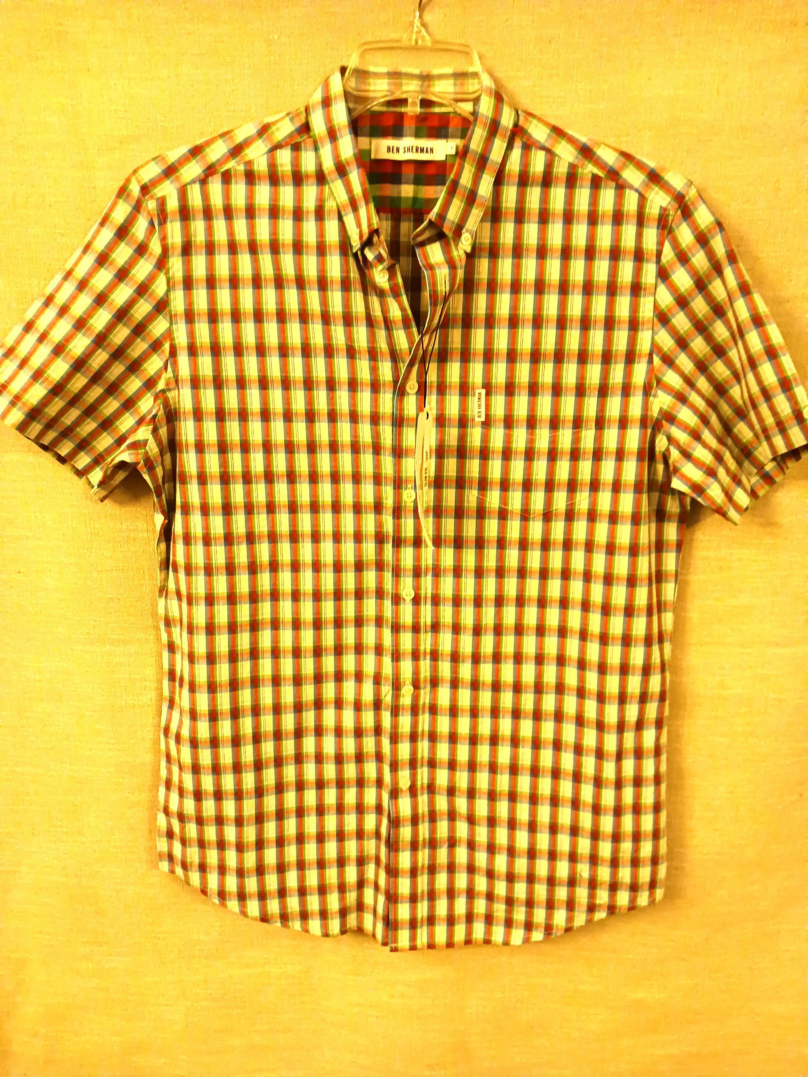 Ben Sherman Shirts Button Ups Ben Sherman NWT Slim Fit Down Plaid Short Sleeve Shirt. Multi