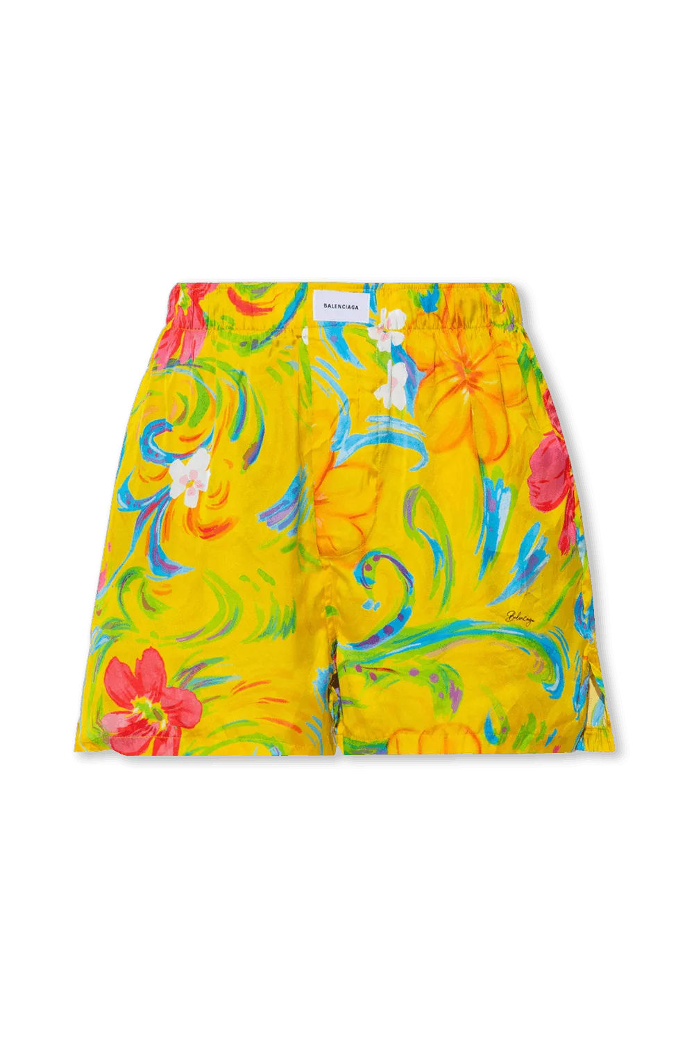 Balenciaga Shorts Balenciaga o1s1wg110624 Floral Pyjama Shorts in Multicolor