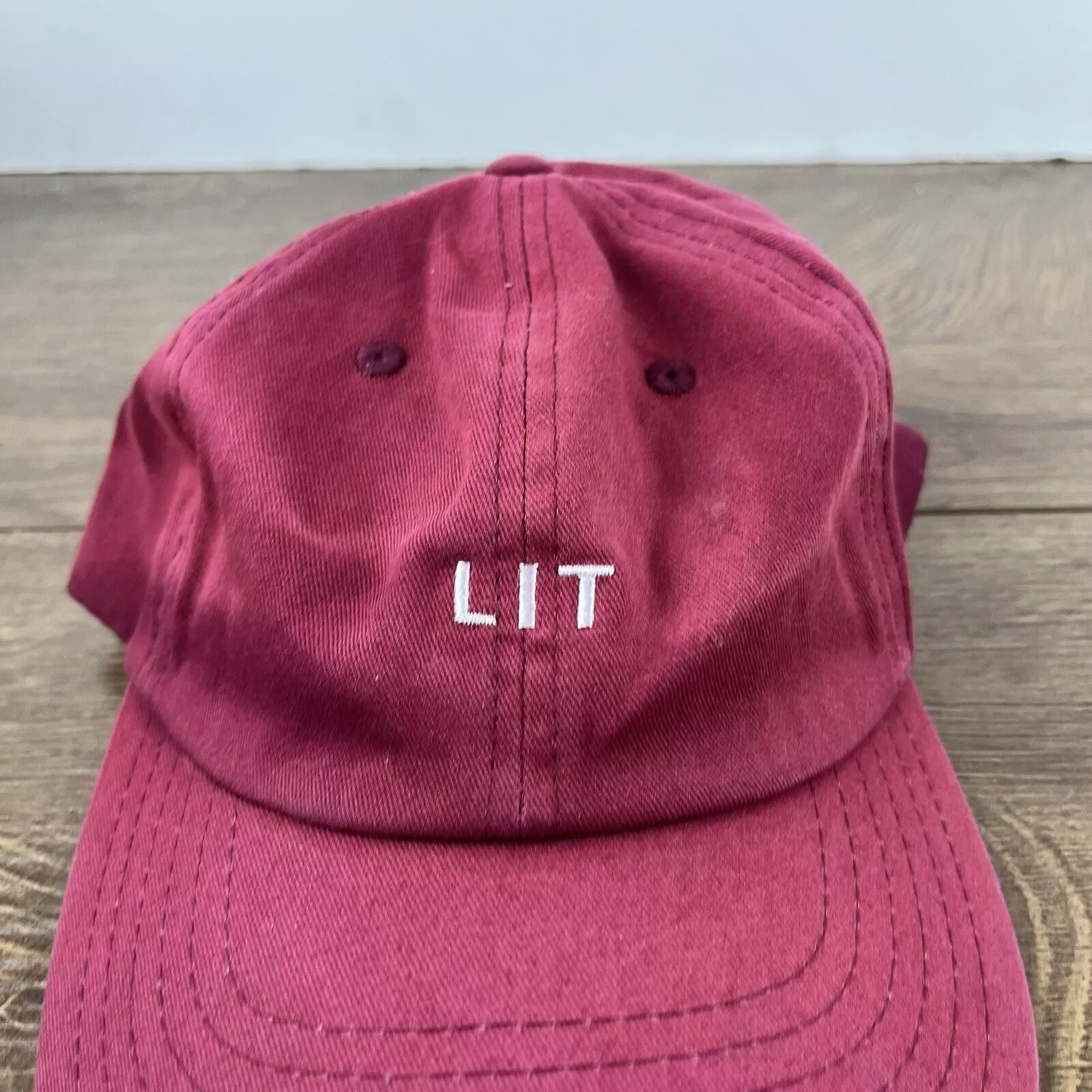 Other Hats Other LIT Hat Red Cap Lit Baseball Hat Adjustable Hat Red Adult Fi