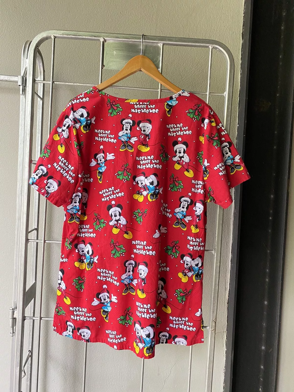 Mickey Mouse Blouses Mickey Mouse vintage v neck blouse Red