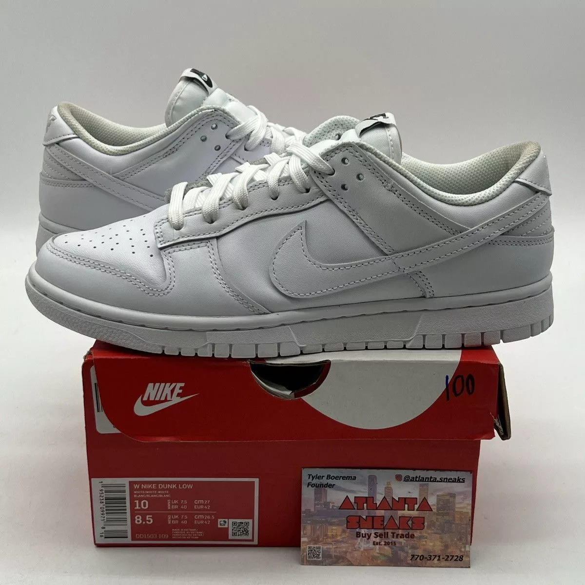 Nike Low Top Sneakers Nike dunk low triple white