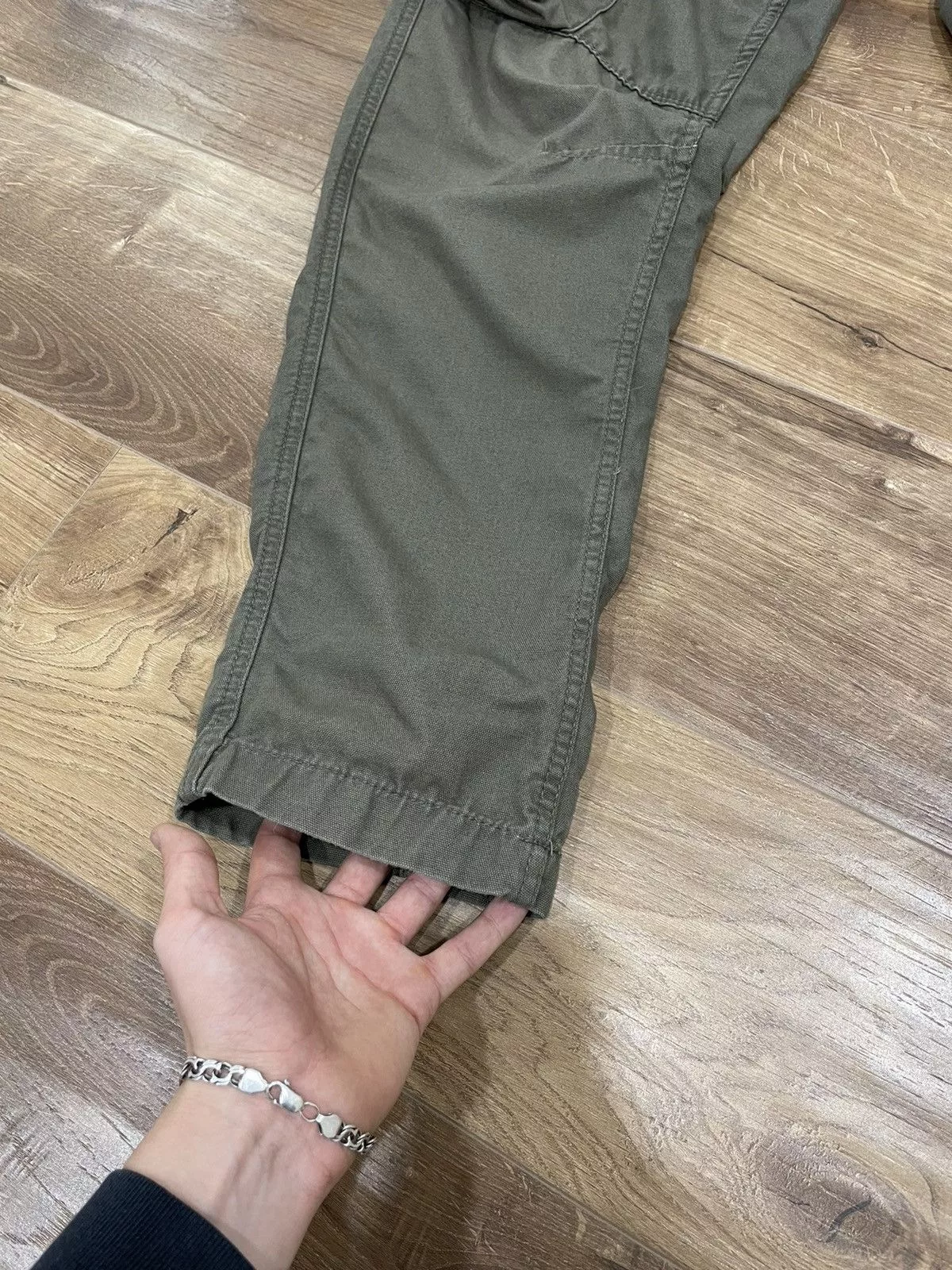 Vintage Casual Pants Vintage Olive Military Cargo Pockets Bondage Pants Size 34 Green