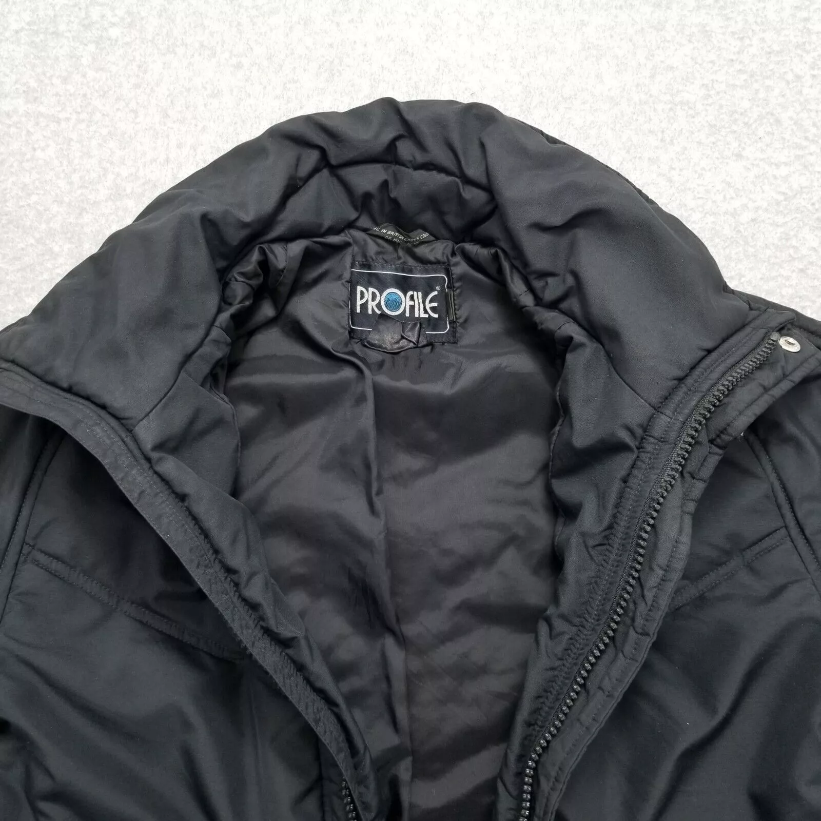 Other Bombers Other Profile Jacket Mens Medium Black Full Zip Pockets