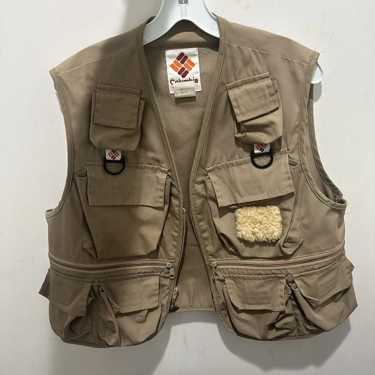Columbia Vests RARE Vintage Columbia Cropped Tactical Hiking Vest Beige