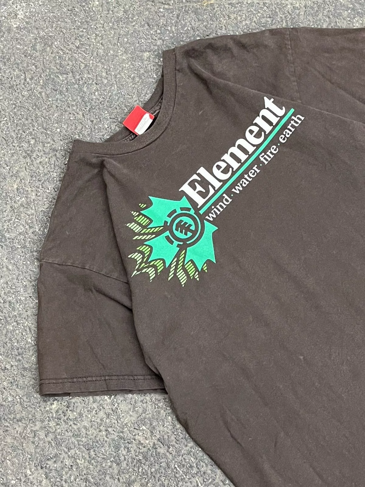 Element Short Sleeve T Shirts Element × Vintage Element y2k skater tee mocha brown rare hype streetwear