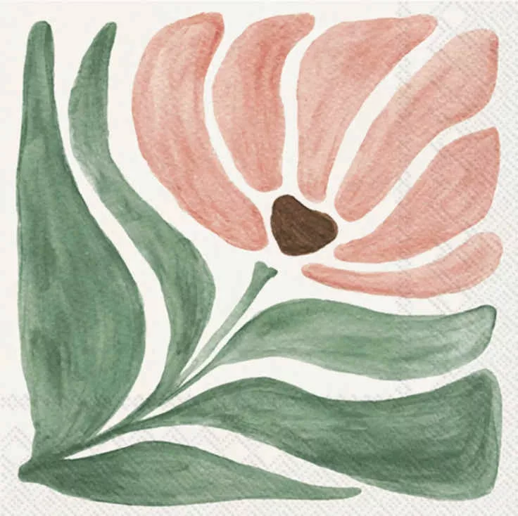 Modern Petals Peach Paper Napkins