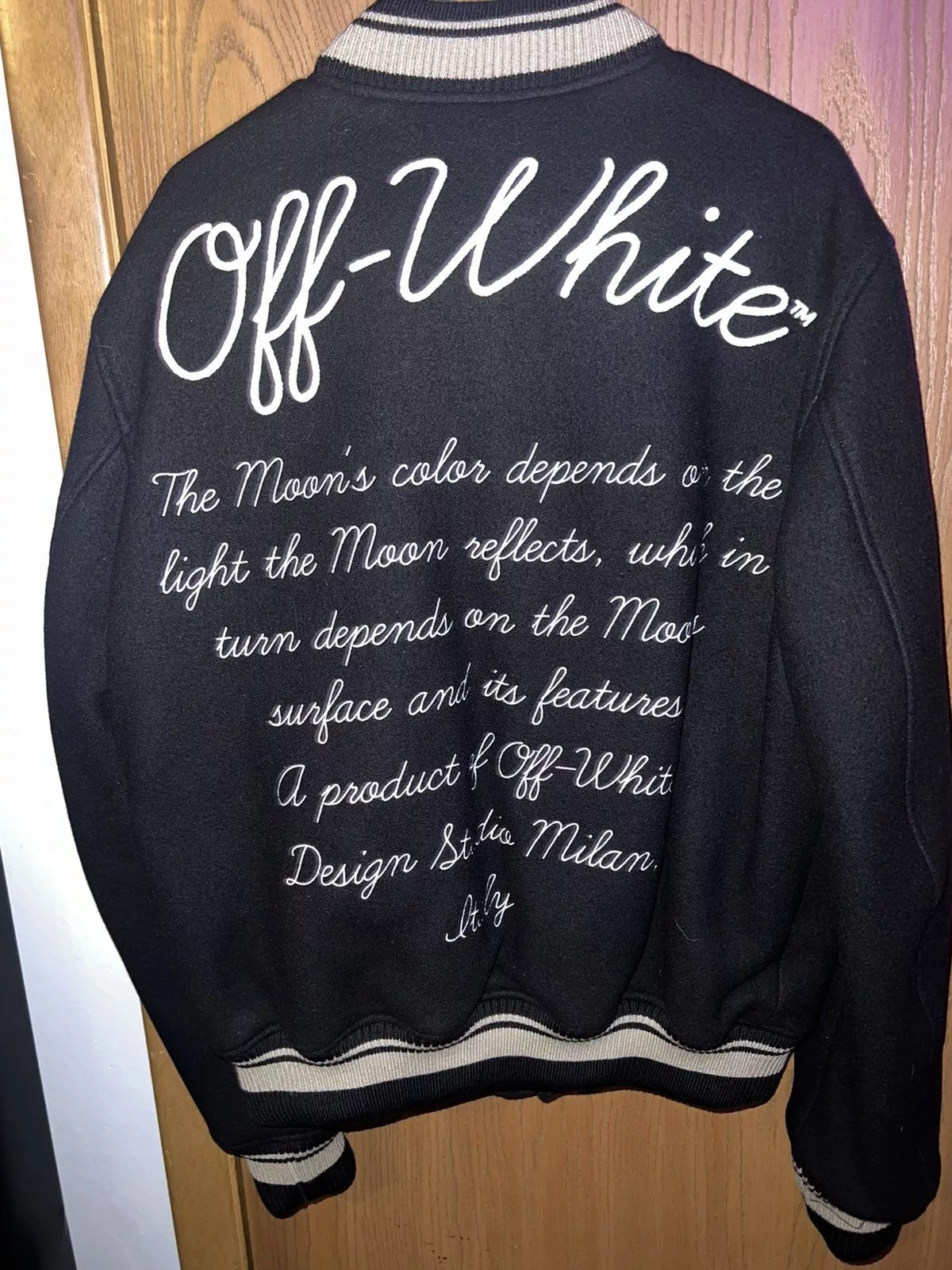 Off-White Bombers Off-White OFF WHITE- Moonphase Bomber Jacket Black