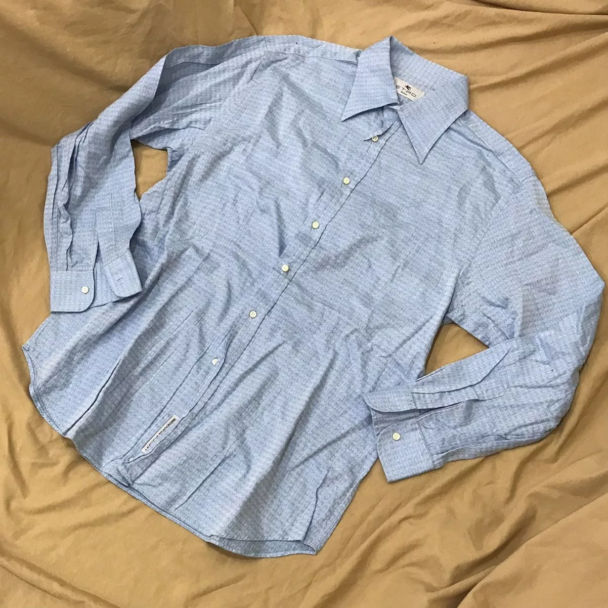 Etro Shirts Button Ups ETRO MILANO WOVEN psychedilic pattern pur cotton button up Blue