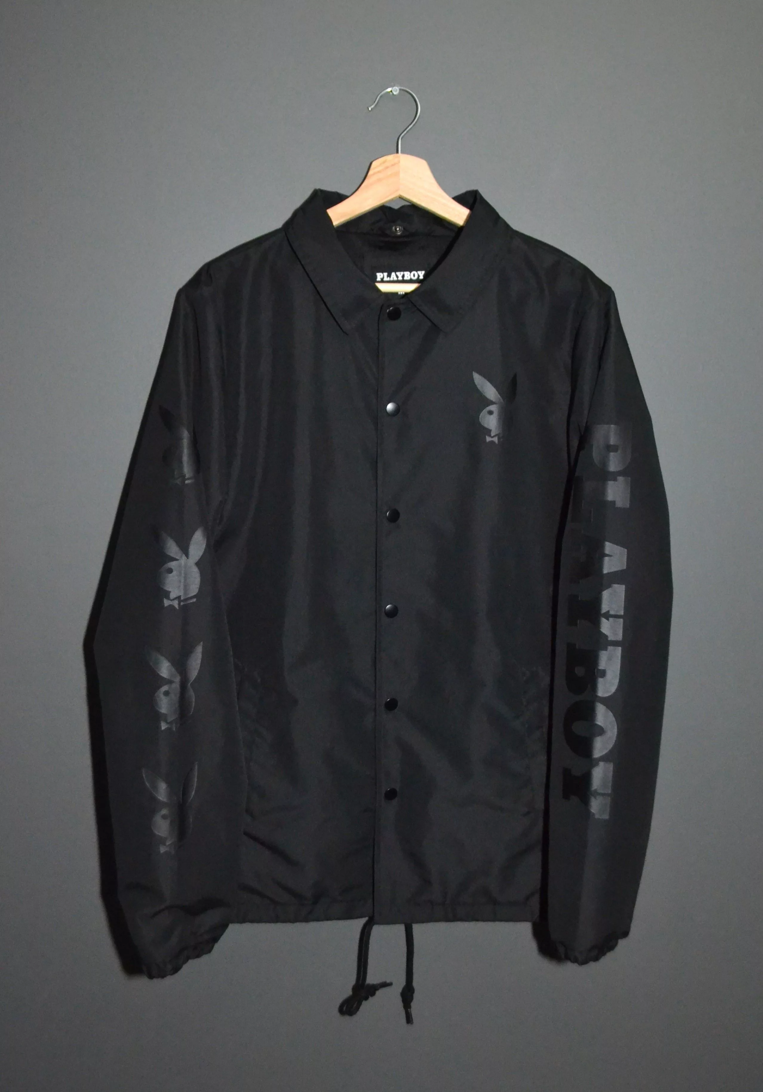 Playboy Light Jackets Playboy Coach Jacket Logo M Oversize Black