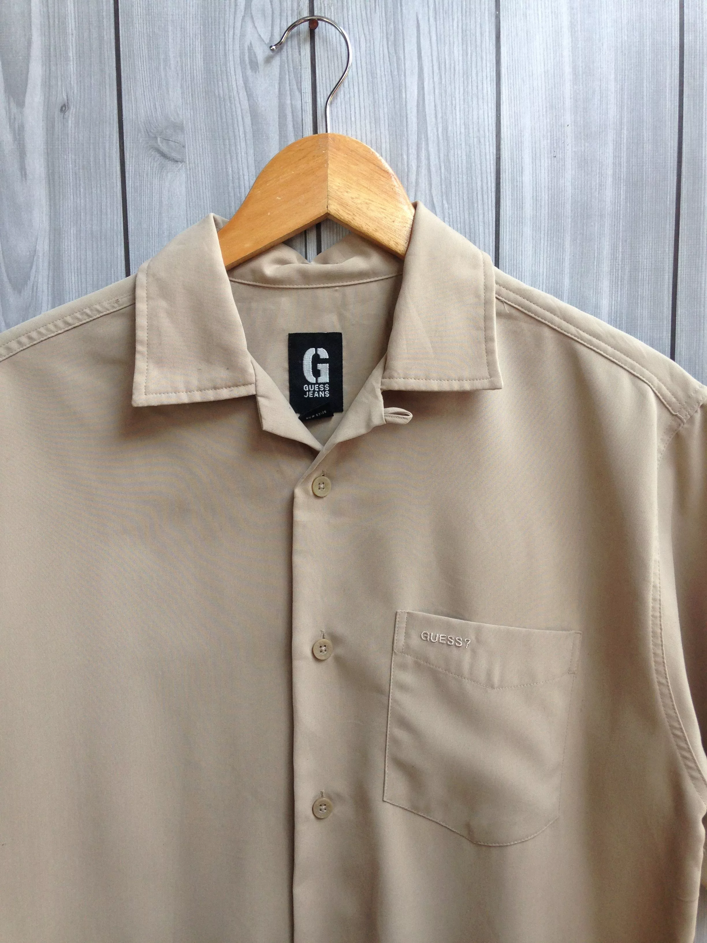 Guess Shirts Button Ups Guess Jeans Casual Button Up Shirt Brown