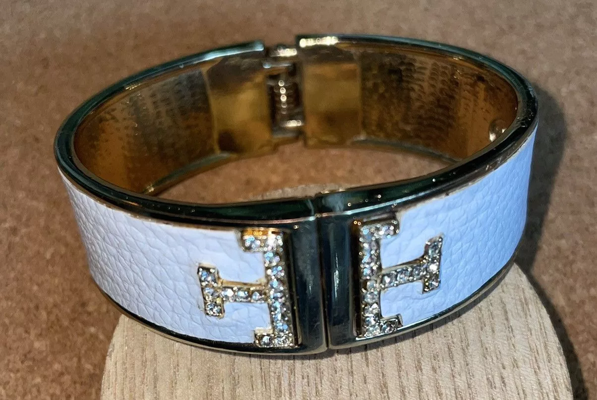 Other Bracelets Other MX Designer Leather Hinged Cuff White