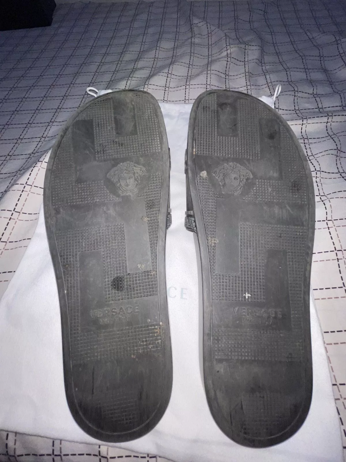 Versace Sandals Versace Pool Slides Gomma Black