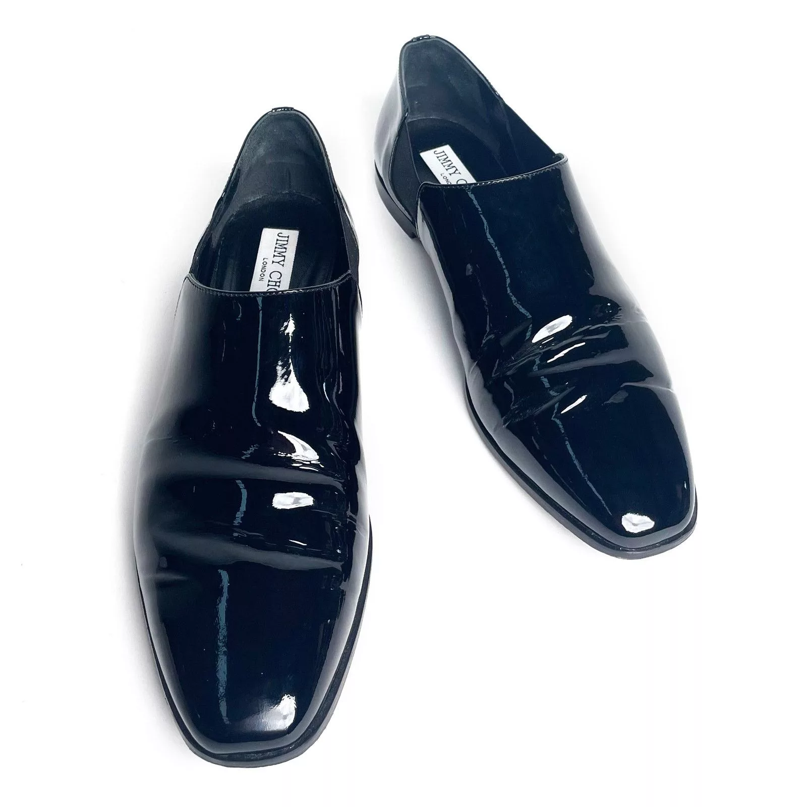 Jimmy Choo Flats Jimmy Choo Patent Loafers (Glint Flat) Black