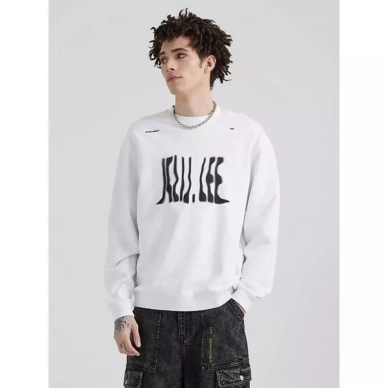 Lee Sweaters Knitwear Unisex Lee x ROARINGWILD Oversized Logo Sweatshirt White