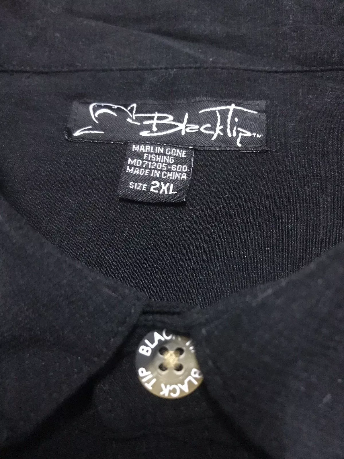 Other Shirts Button Ups Other Black Tip Marlin Embroidery Logo