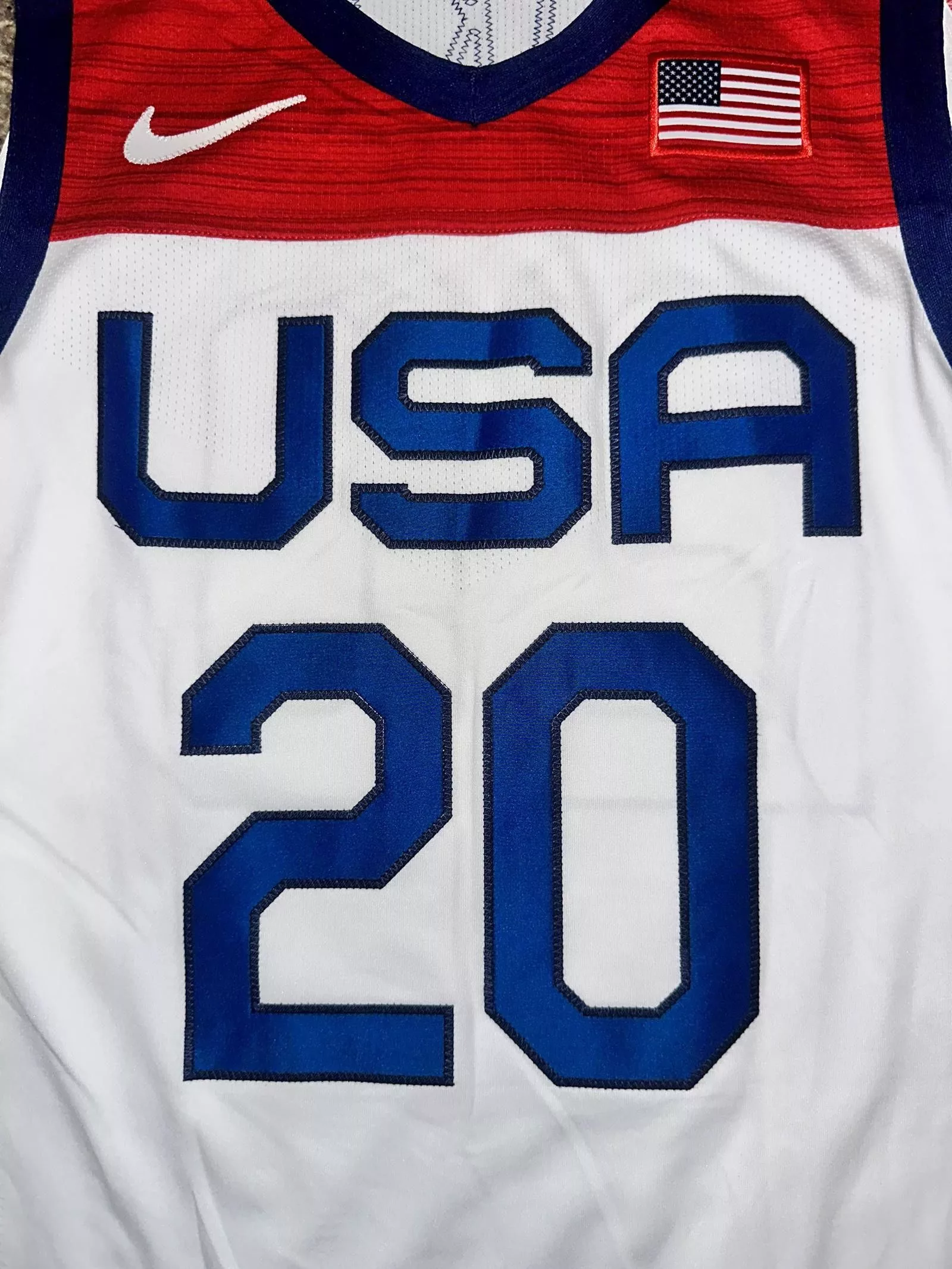 Nike Jerseys Nike 2020 Tokyo Olympic Game Issued Jersey USA White