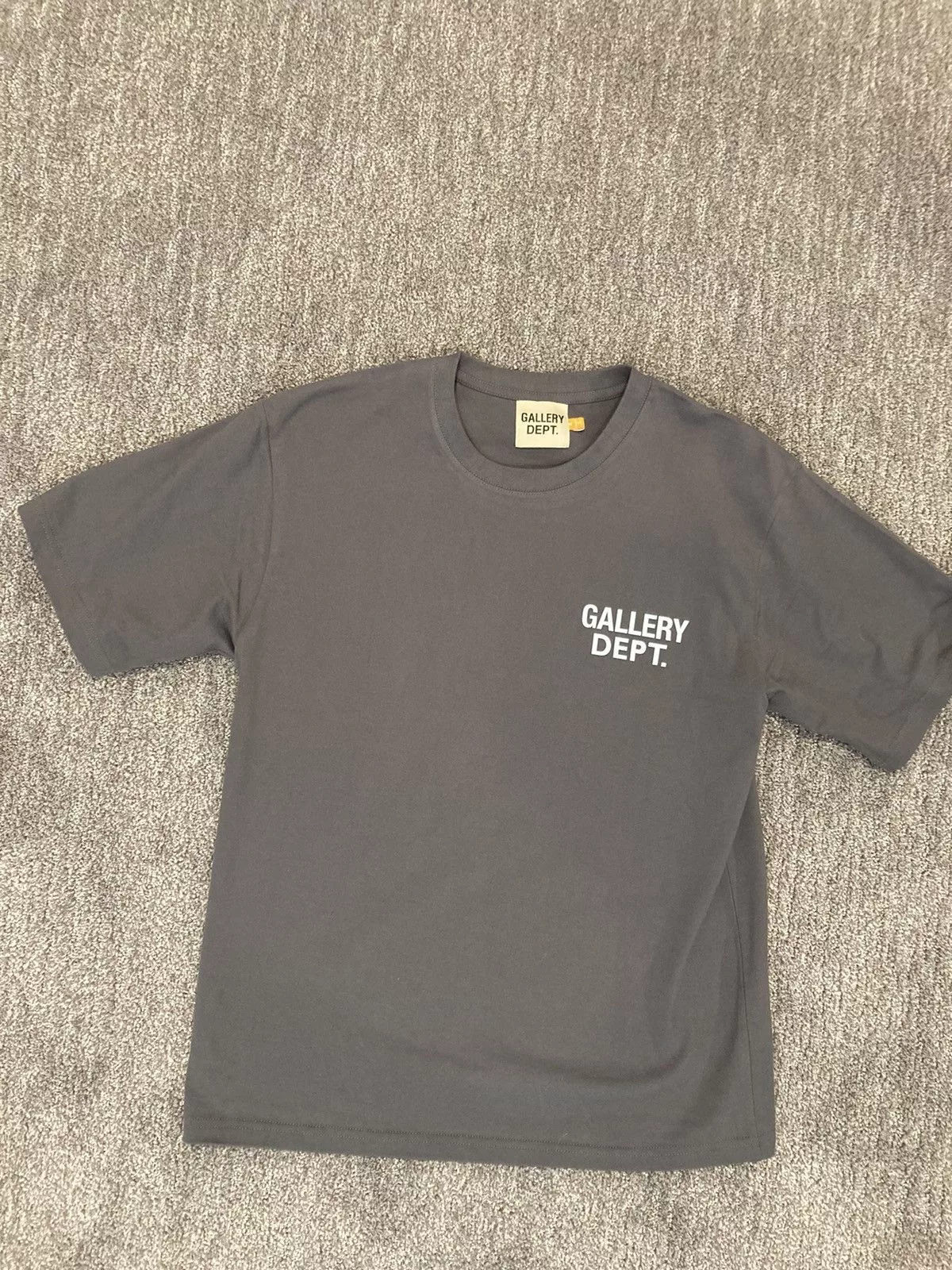 Vintage Short Sleeve T Shirts Vintage Grey “Gallery Dept” T Shirt Gray Streetwear