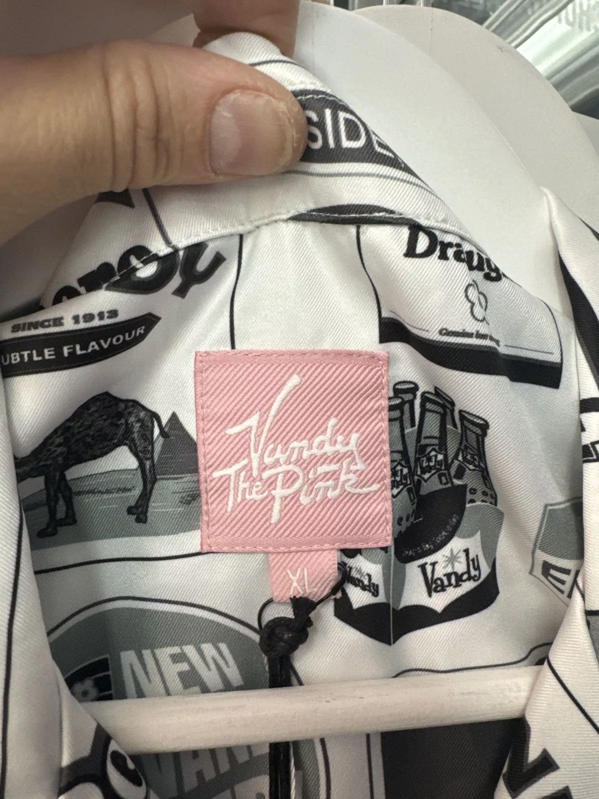 Vandy The Pink Shirts Button Ups Vandy The Pink Cabana button up 2021 release White