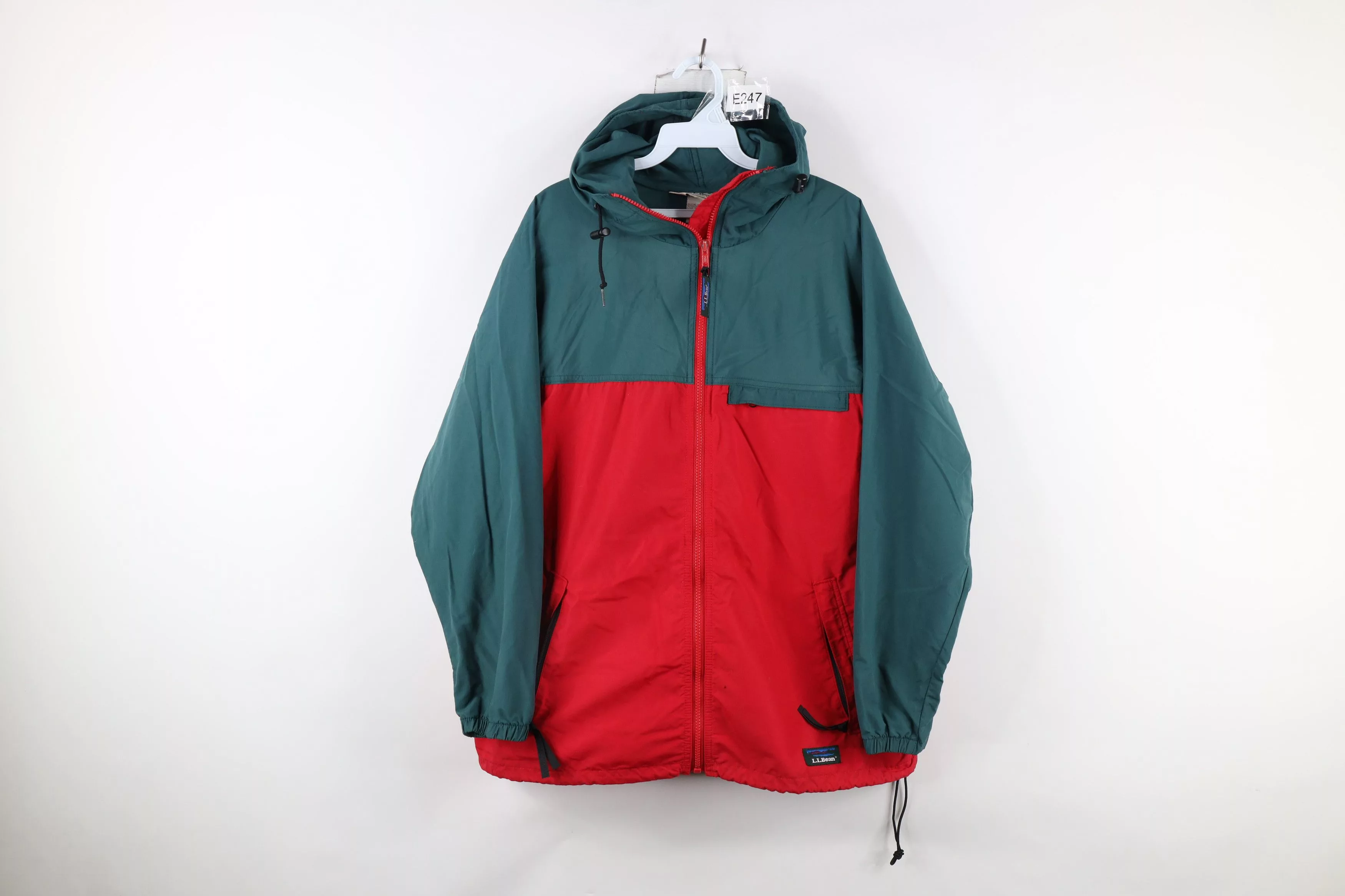 L.L. Bean Jackets L.L. Bean × Vintage Vintage 90s LL Bean Spell Out Color Block Hooded Jacket USA Multi