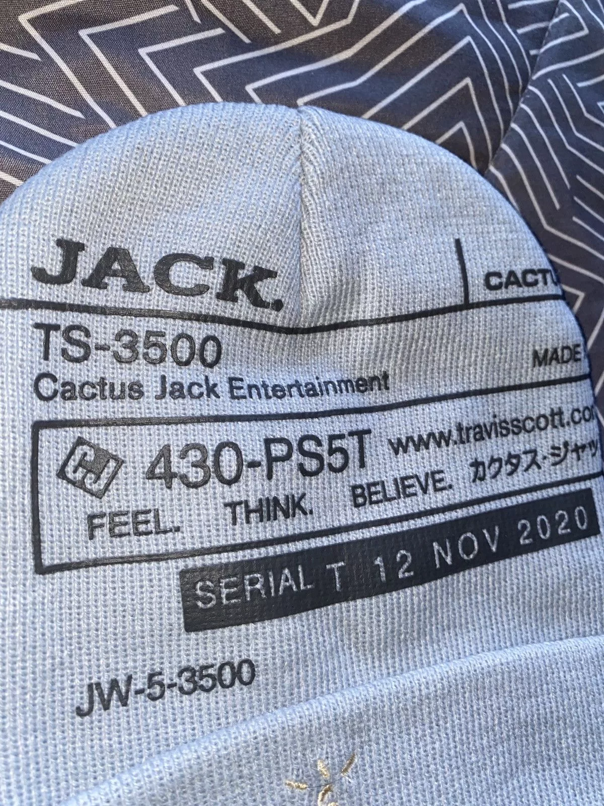 Travis Scott Hats Travis Scott Cactus Jack System Beanie 2 Blue