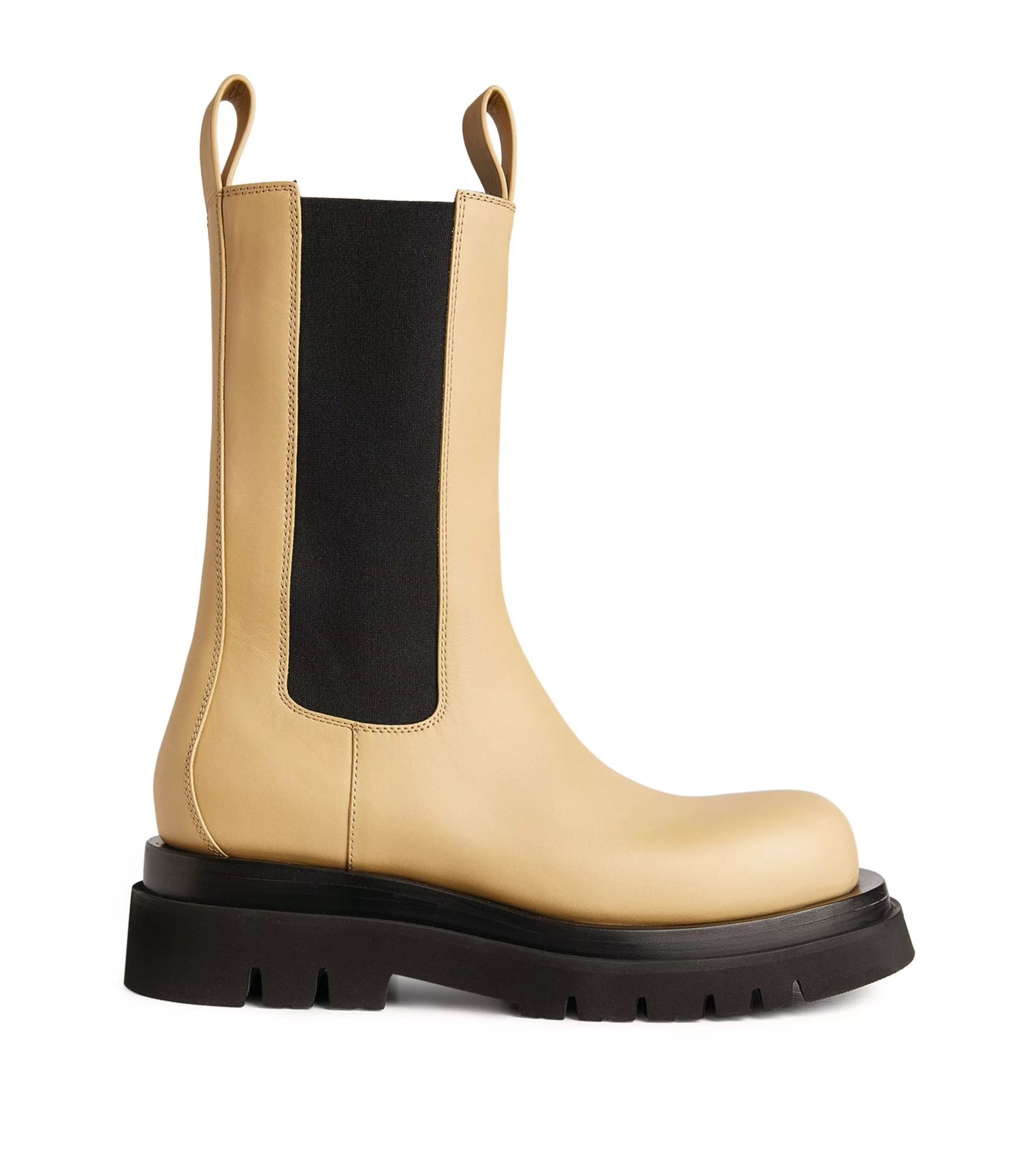Bottega Veneta Boots Bottega Veneta Leather Lug Boots Beige