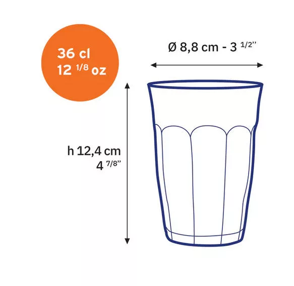 12 oz Picardie Tumbler Amber