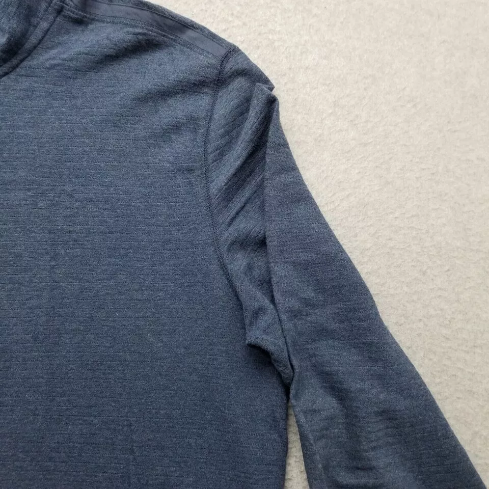 Calvin Klein Sweaters Knitwear Calvin Klein Sweater Men Large Pullover Mock Neck Zip Casual Blue