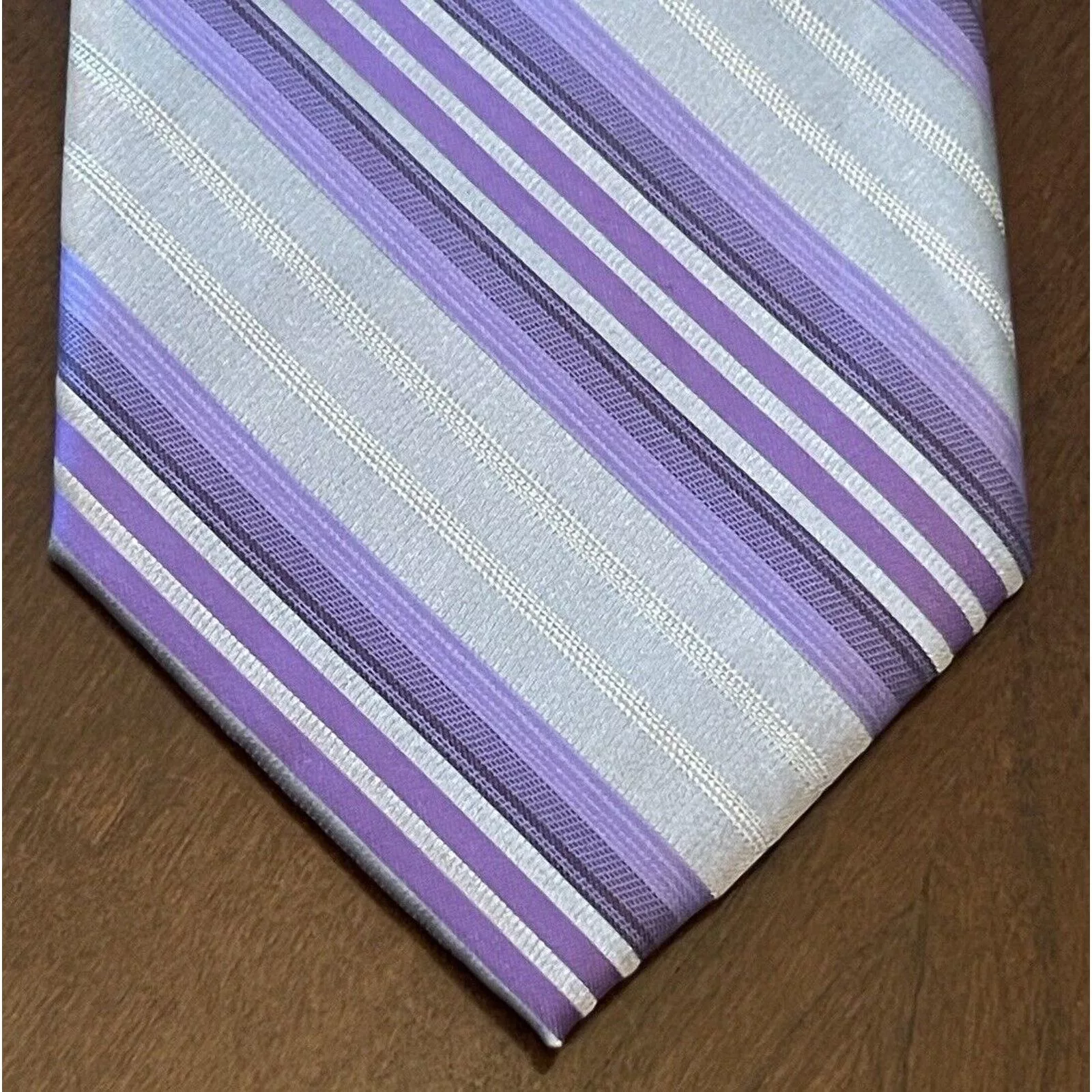 Apt. 9 Ties Pocketsquares Apt. 9 Purple Gray Hand Made 100% Polyester Made In China Multi