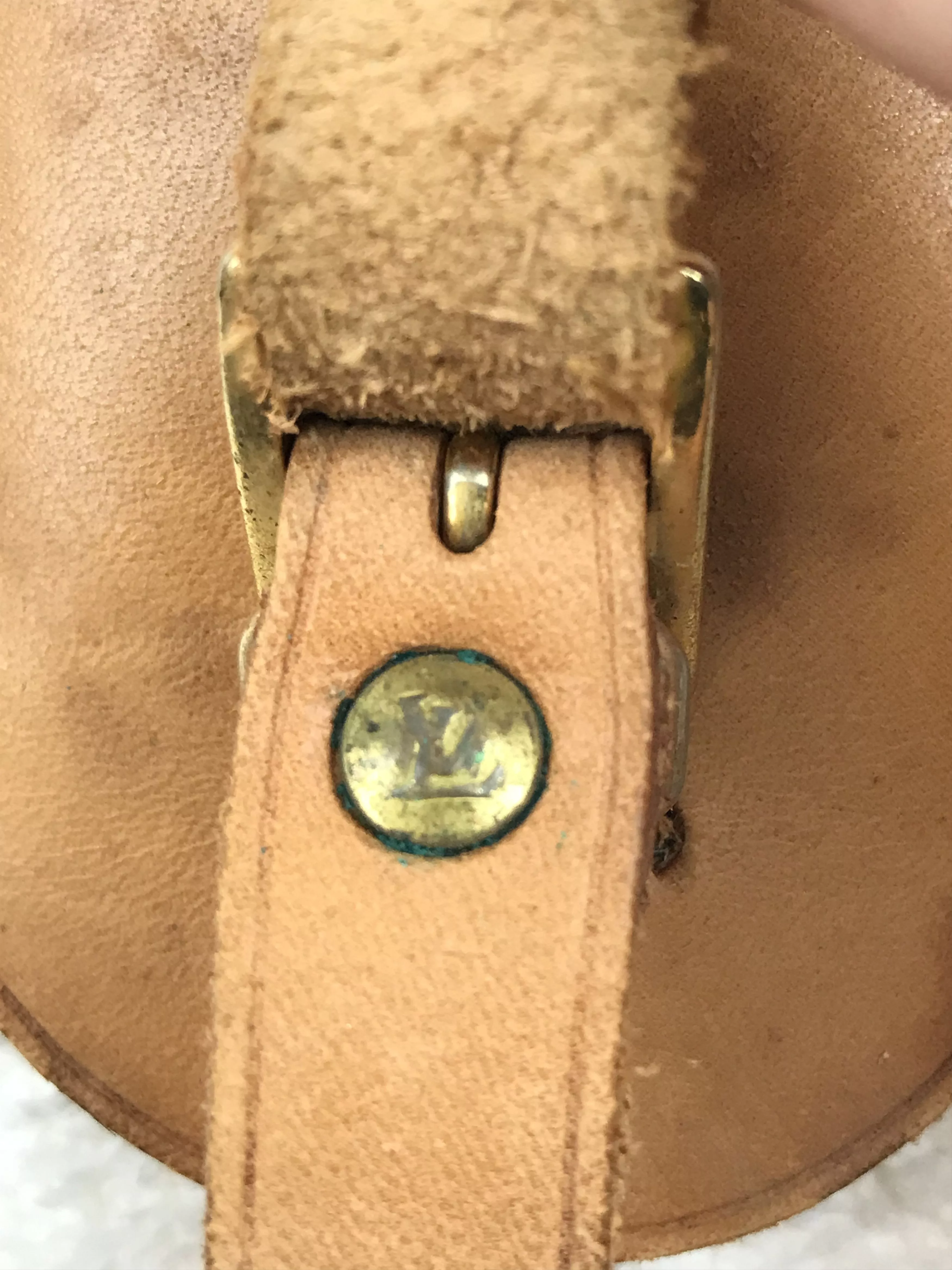 Louis Vuitton Miscellaneous Louis Vuitton × Vintage Louis Vuitton Vachetta Leather Luggage Tag and Poignet Brown Luxury