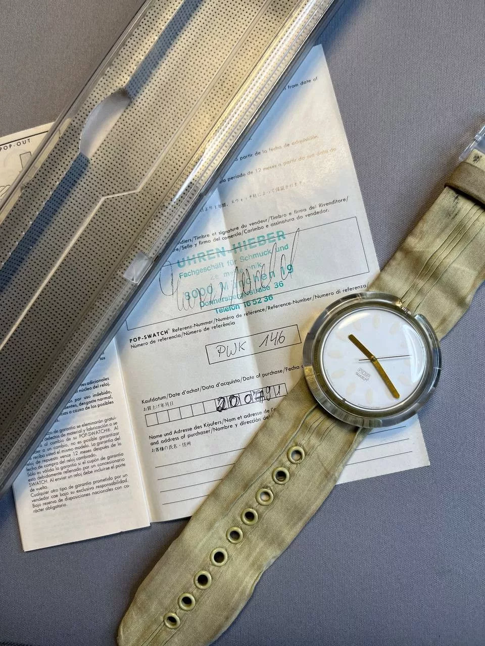 Swatch Watches Swatch × Vintage Pop Swatch PWK146 NYMPHAEA 1991' White