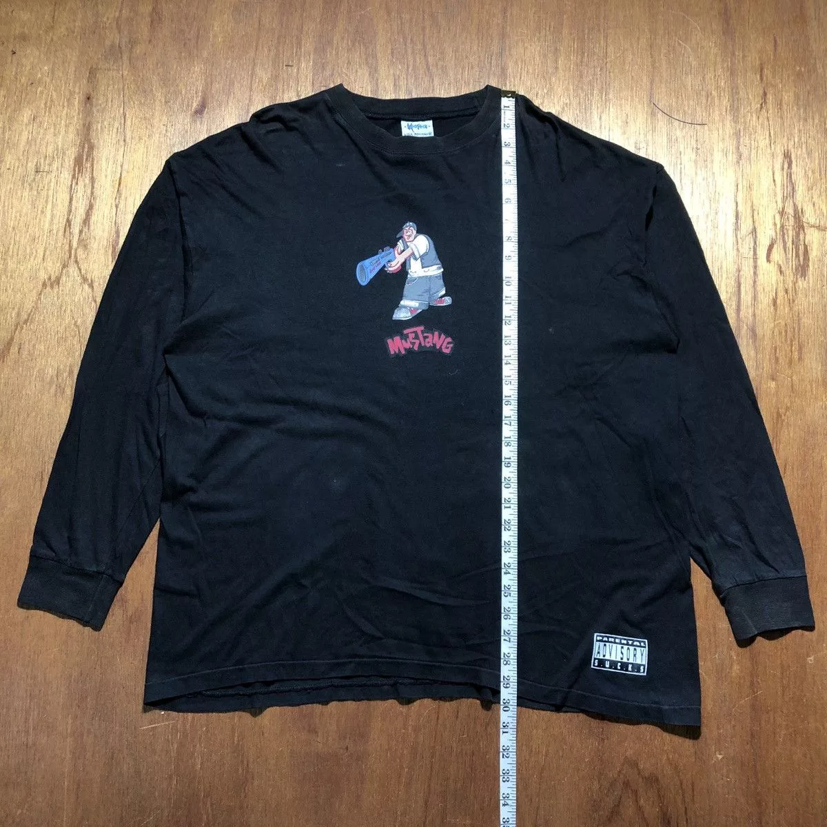 Rap Tees Long Sleeve T Shirts Rap Tees Rap Tee “MusTang” Black