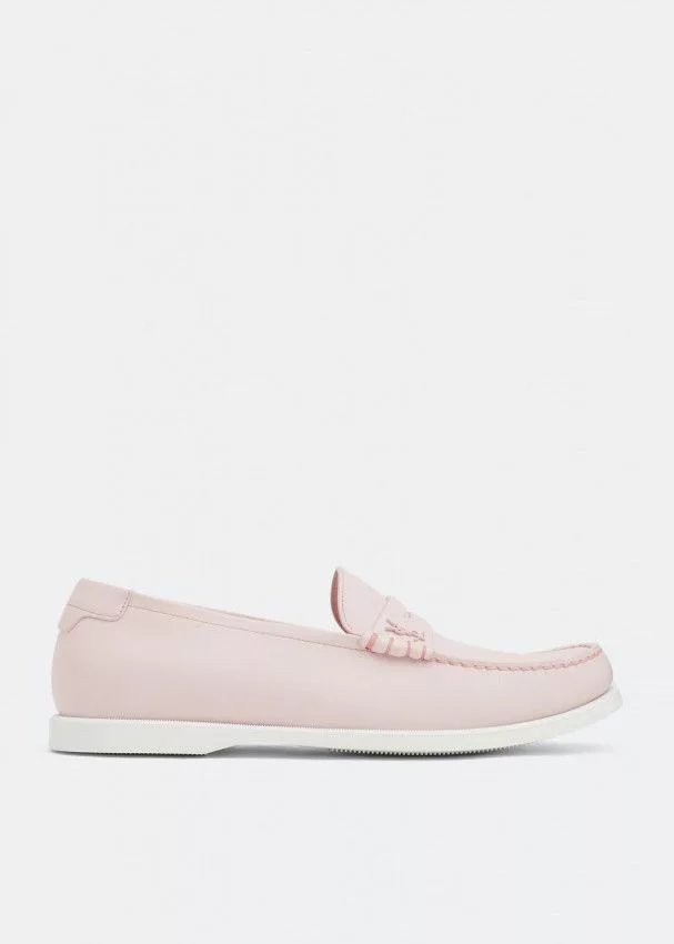 Saint Laurent Paris Formal Shoes Saint Laurent Paris o1s1wg110724 Le Loafer Penny Slippers in Smooth in Rose Pink
