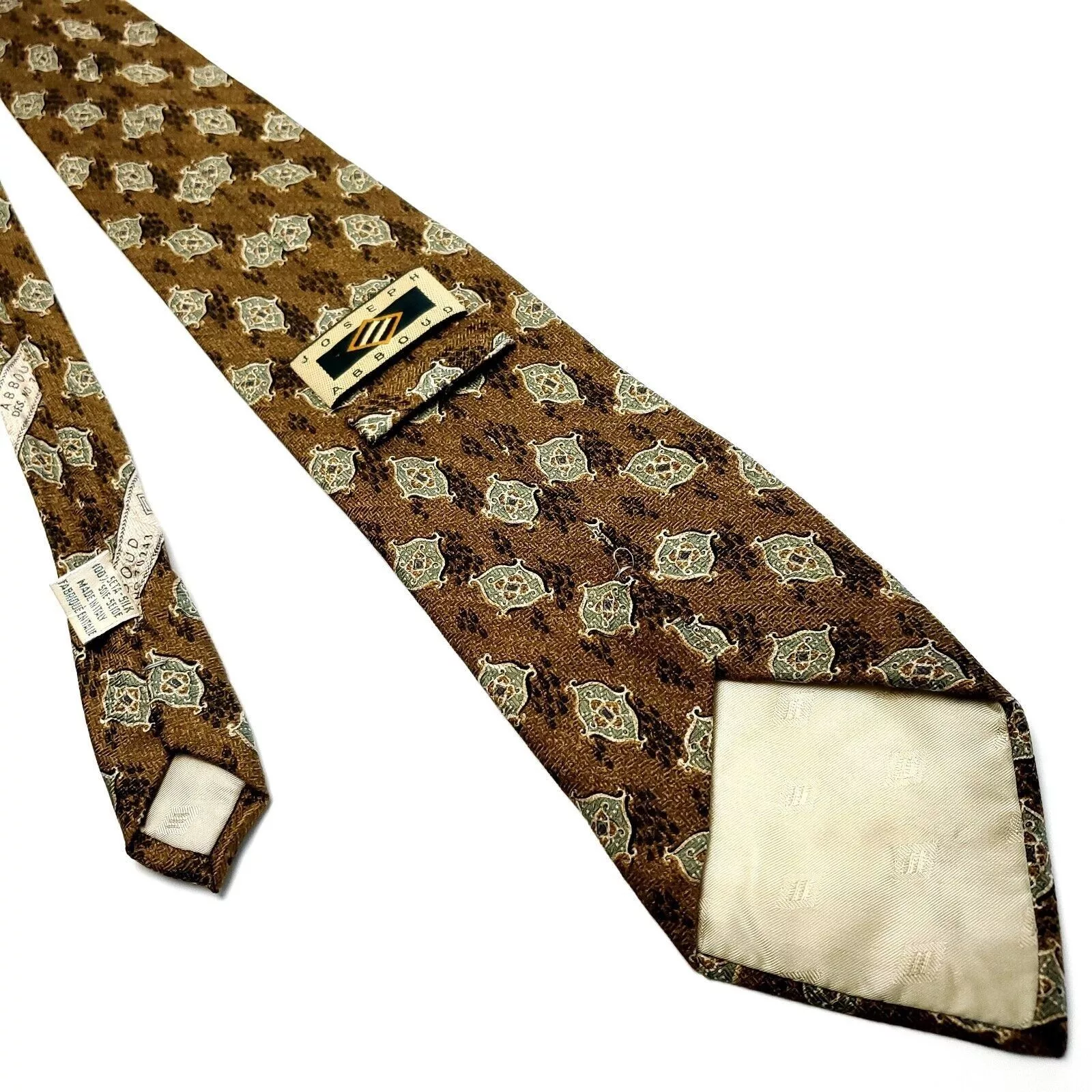 Joseph Abboud Ties Pocketsquares Joseph Abboud Silk Tie Textured Brown Geometric