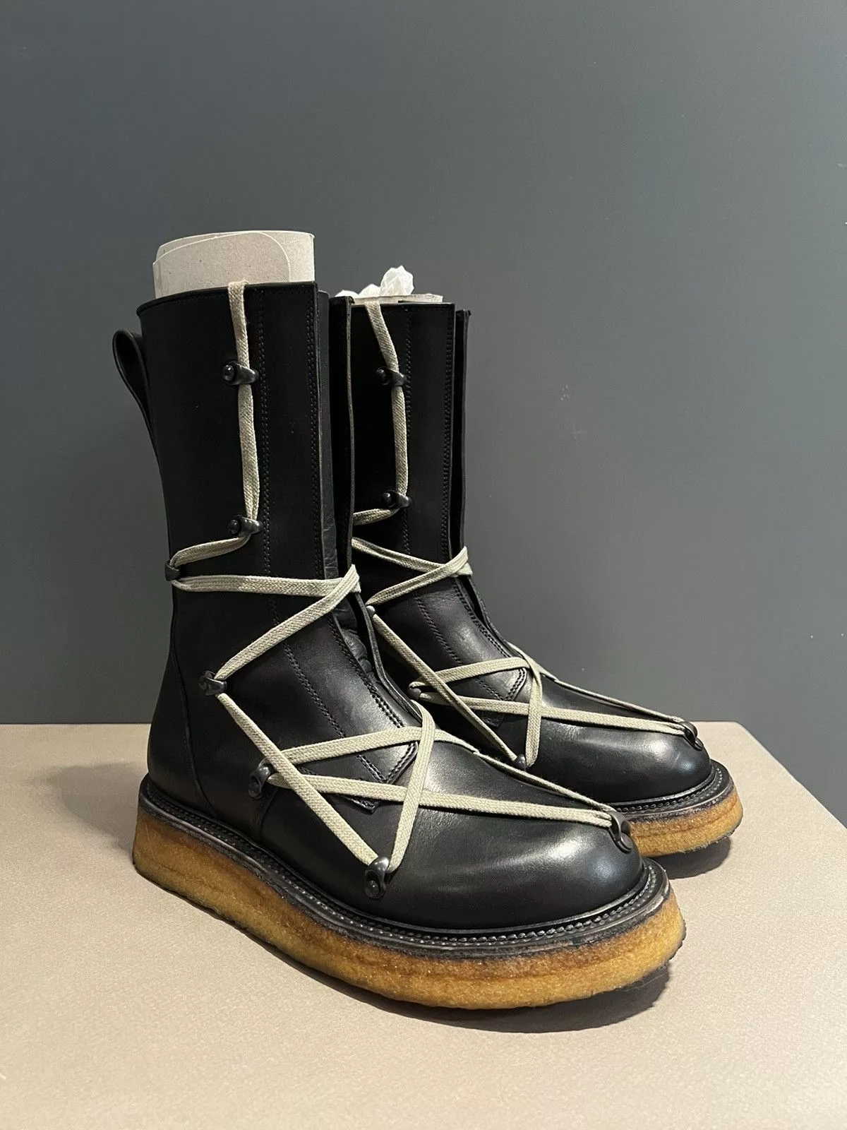 Rick Owens Boots Rick Owens FW17 Glitter Pentagram Creeper boots sz39.5 Black