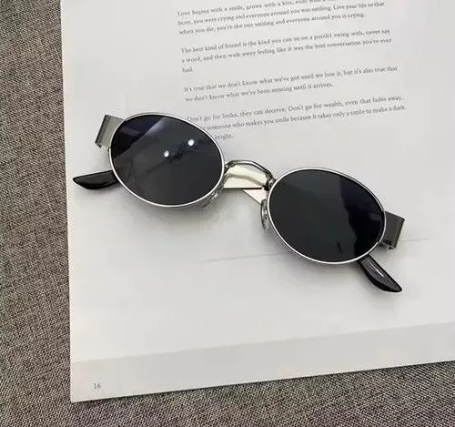 Designer Sunglasses Designer × Vintage Vintage round frame sunglasses Black Streetwear