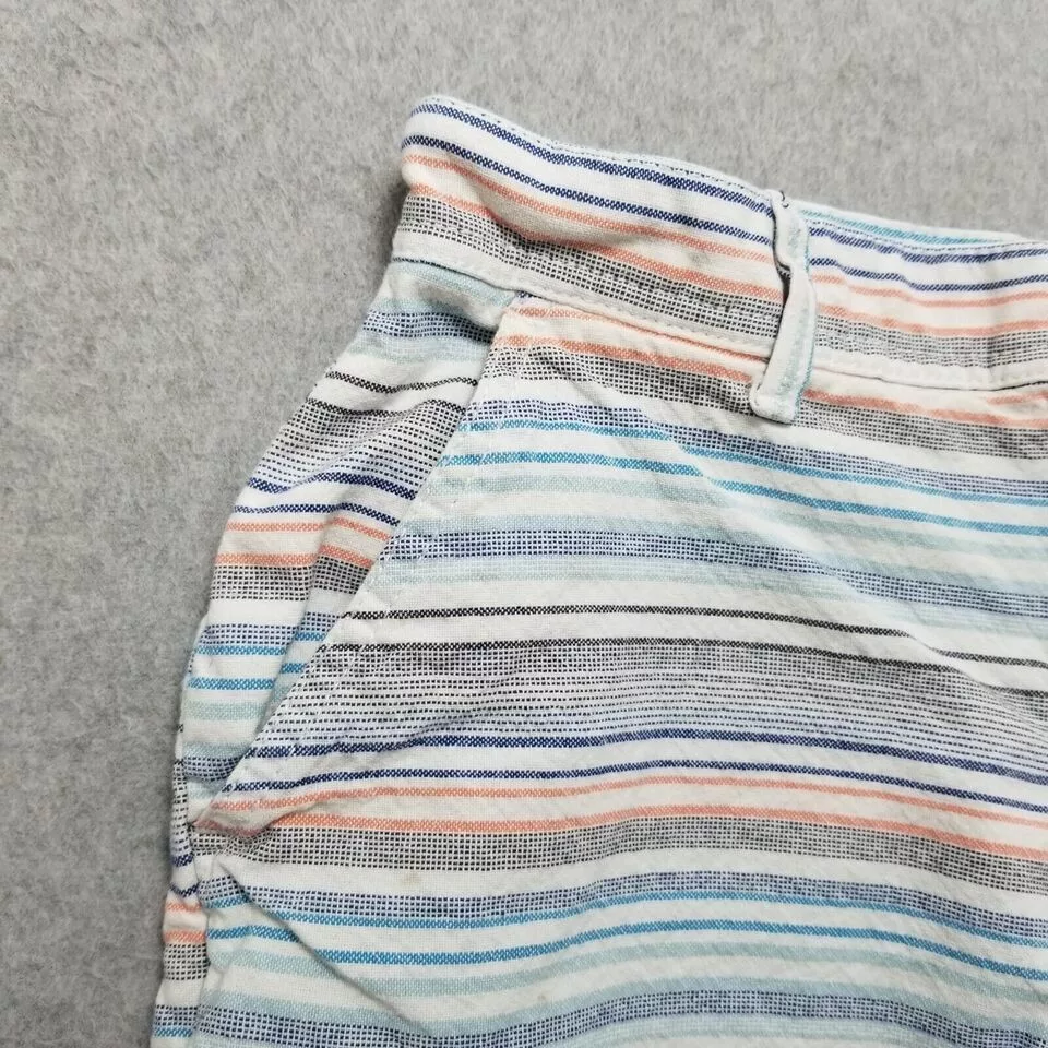 Gap Shorts Womens 0 Striped Chino Casual Lightweight Multi