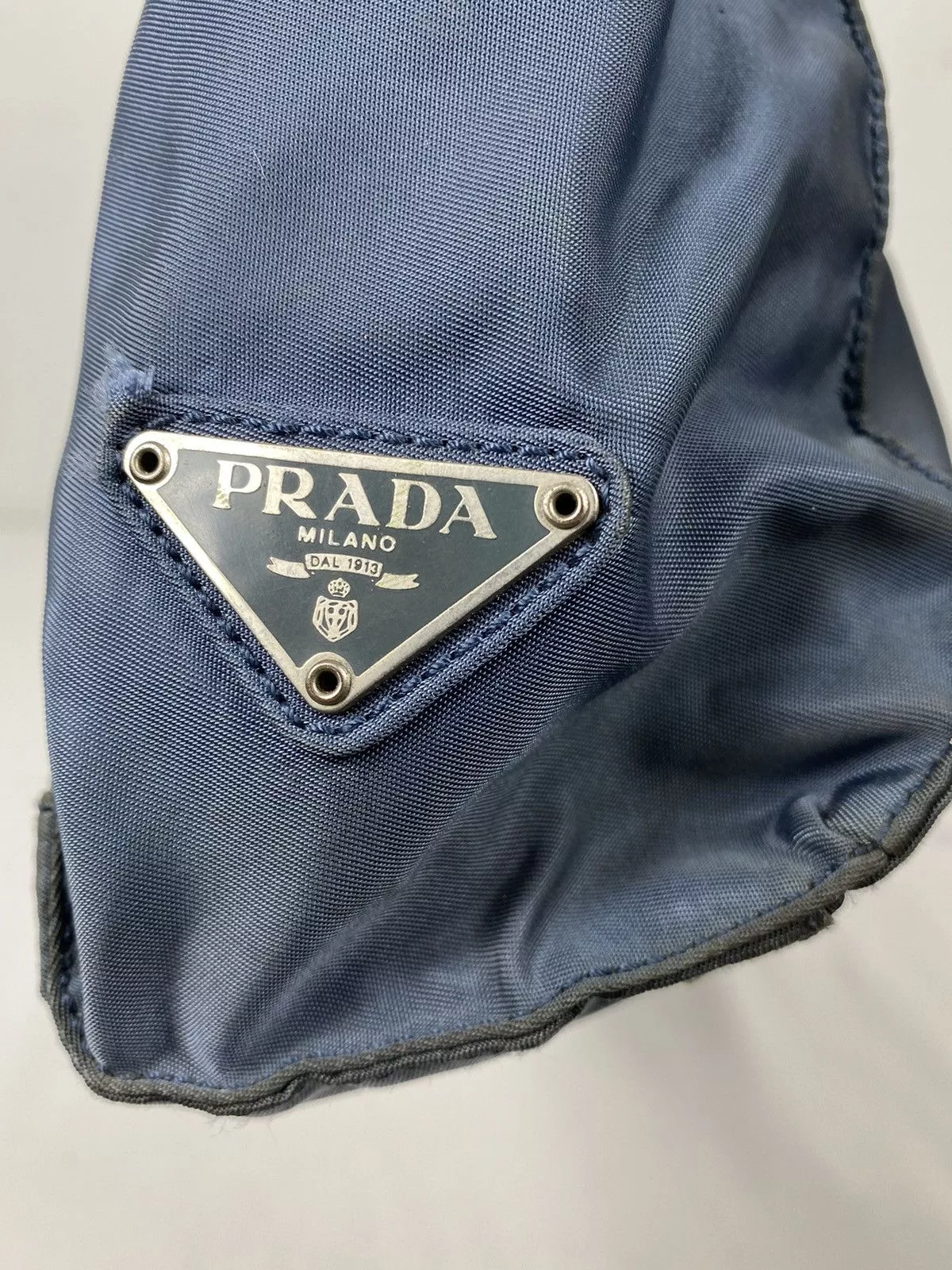 Prada Shoulder Bags Prada Tessuto Nylon Shoulder Bag Blue