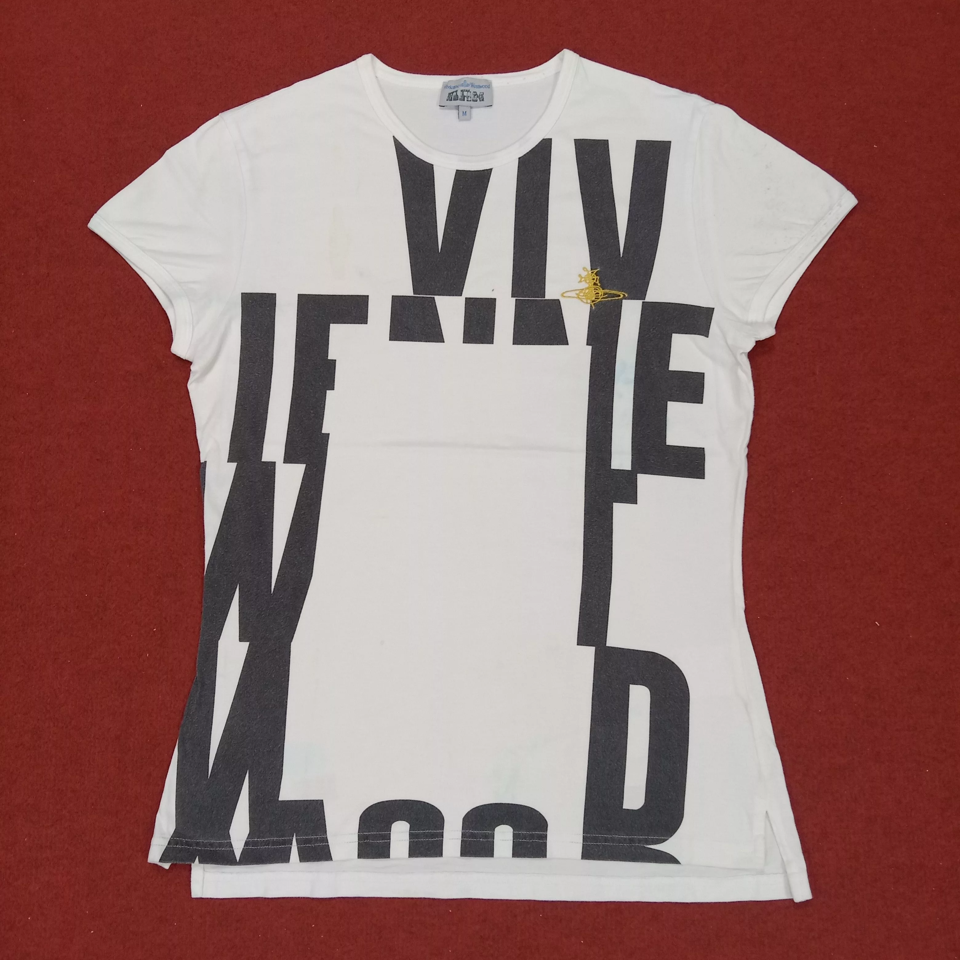 Designer Short Sleeve T Shirts Designer × Vintage × Vivienne Westwood Vivienne Westwood Fashion Style Designer Rock Punk Tshirt White