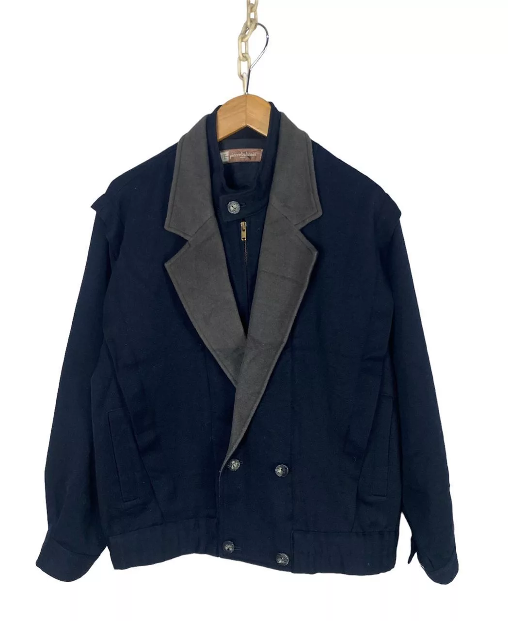Designer Light Jackets Designer × Pierre Balmain Vintage Pierre Balmain paris zipper jacket Gray