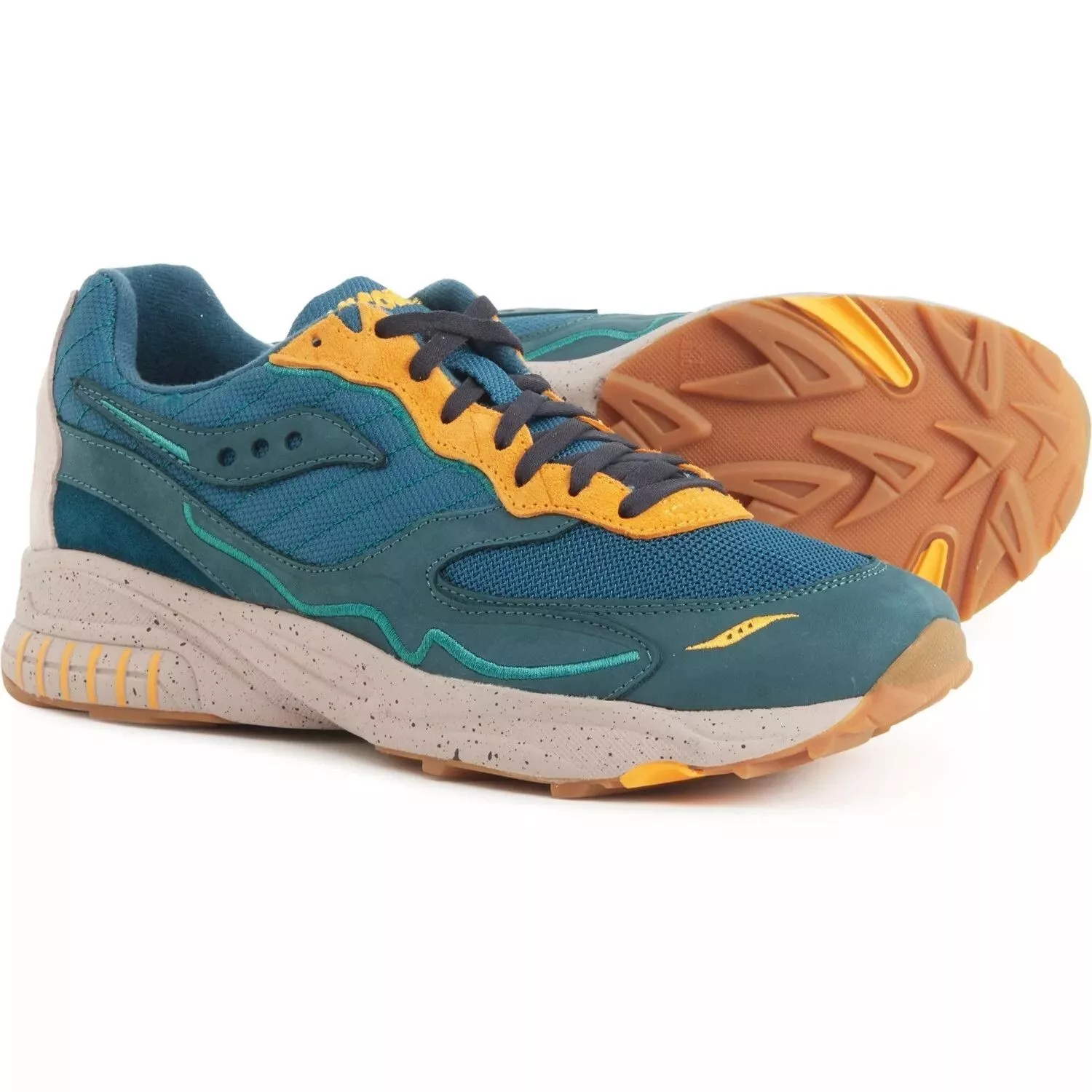 Saucony Low Top Sneakers Saucony 3D Grid Hurricane Green/Orange