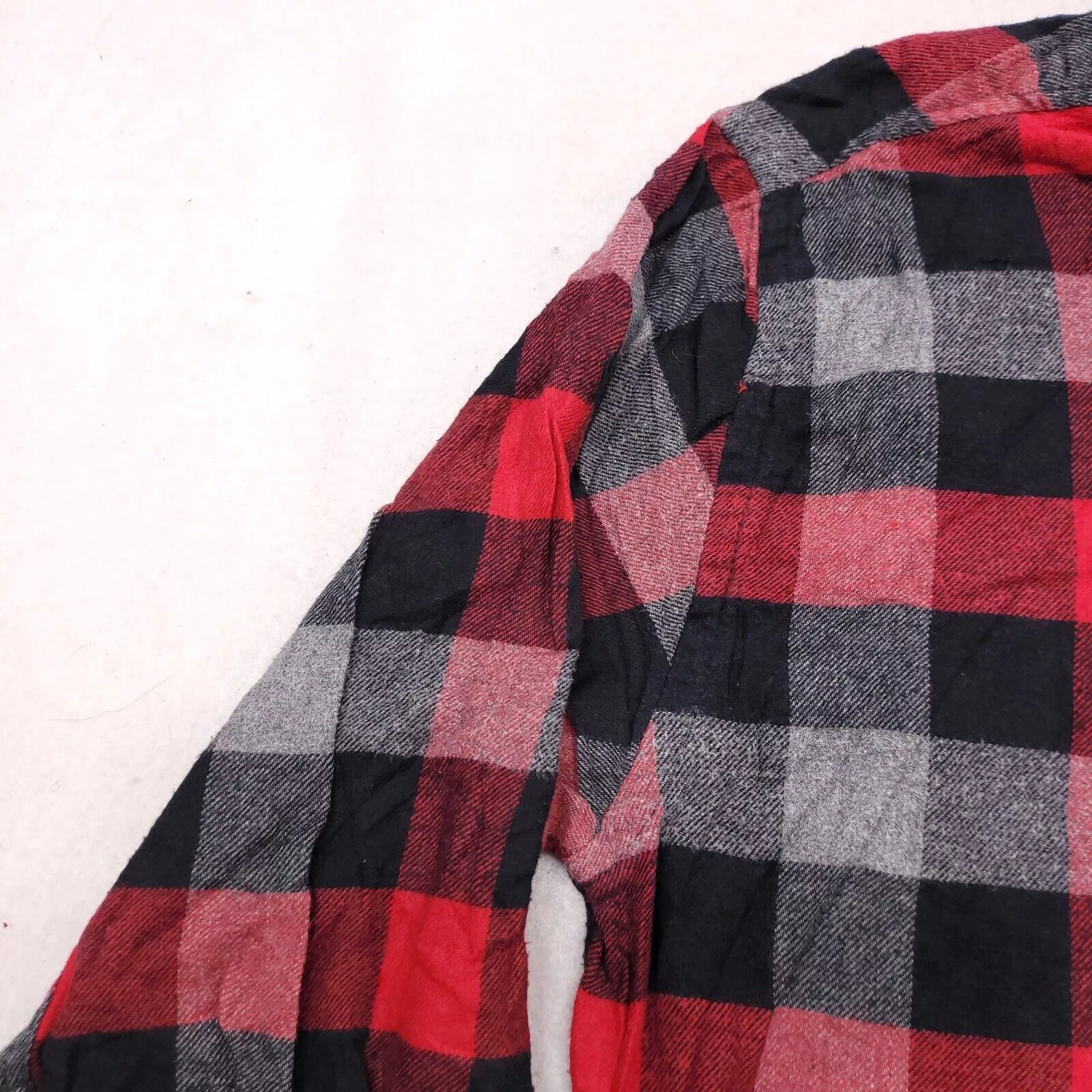 Croft & Barrow Shirts Button Ups Croft & Barrow Gingham Flannel Shirt Mens Size Medium M Red